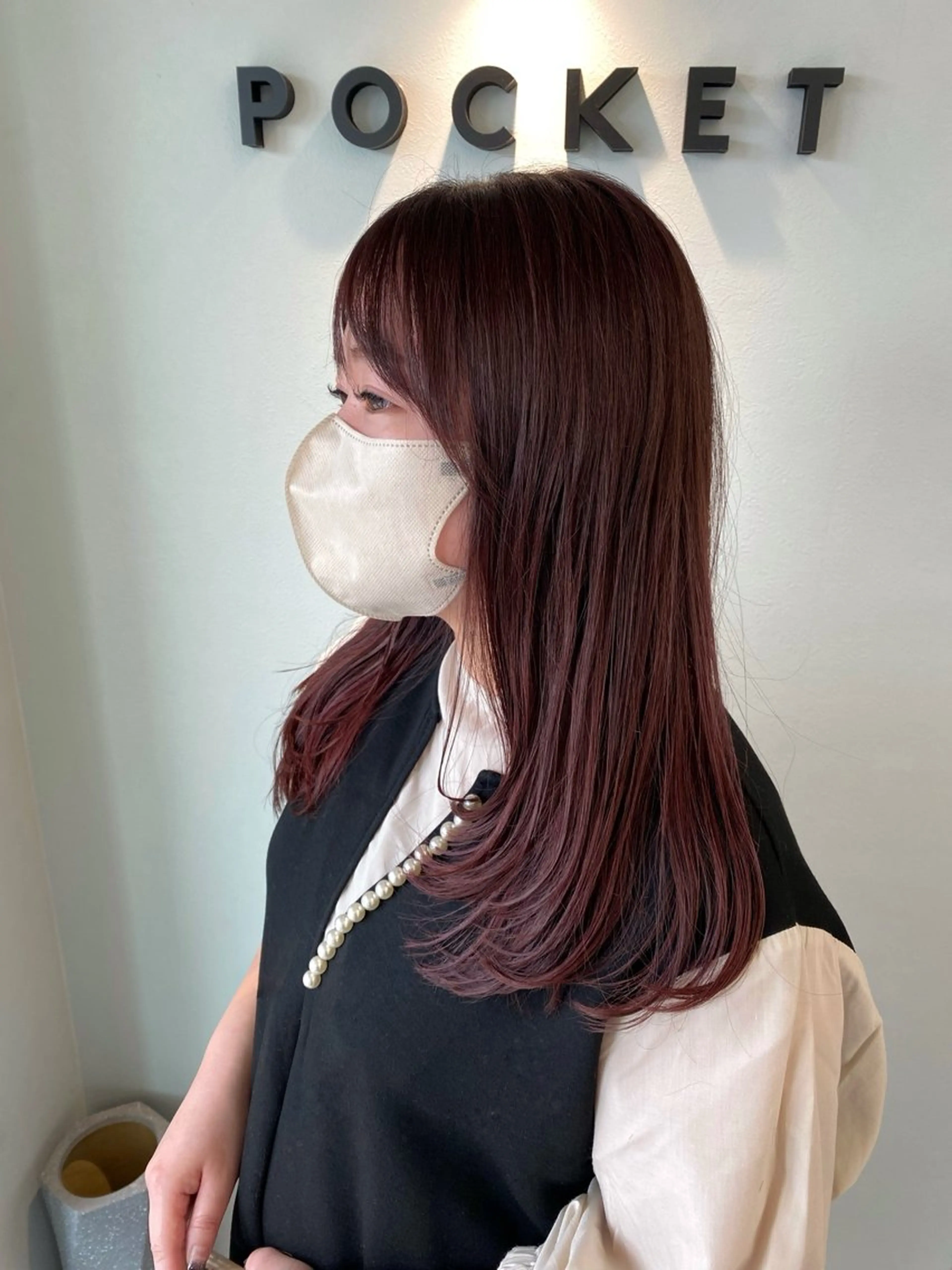 ブリーチなしワンカラー🌈の写真