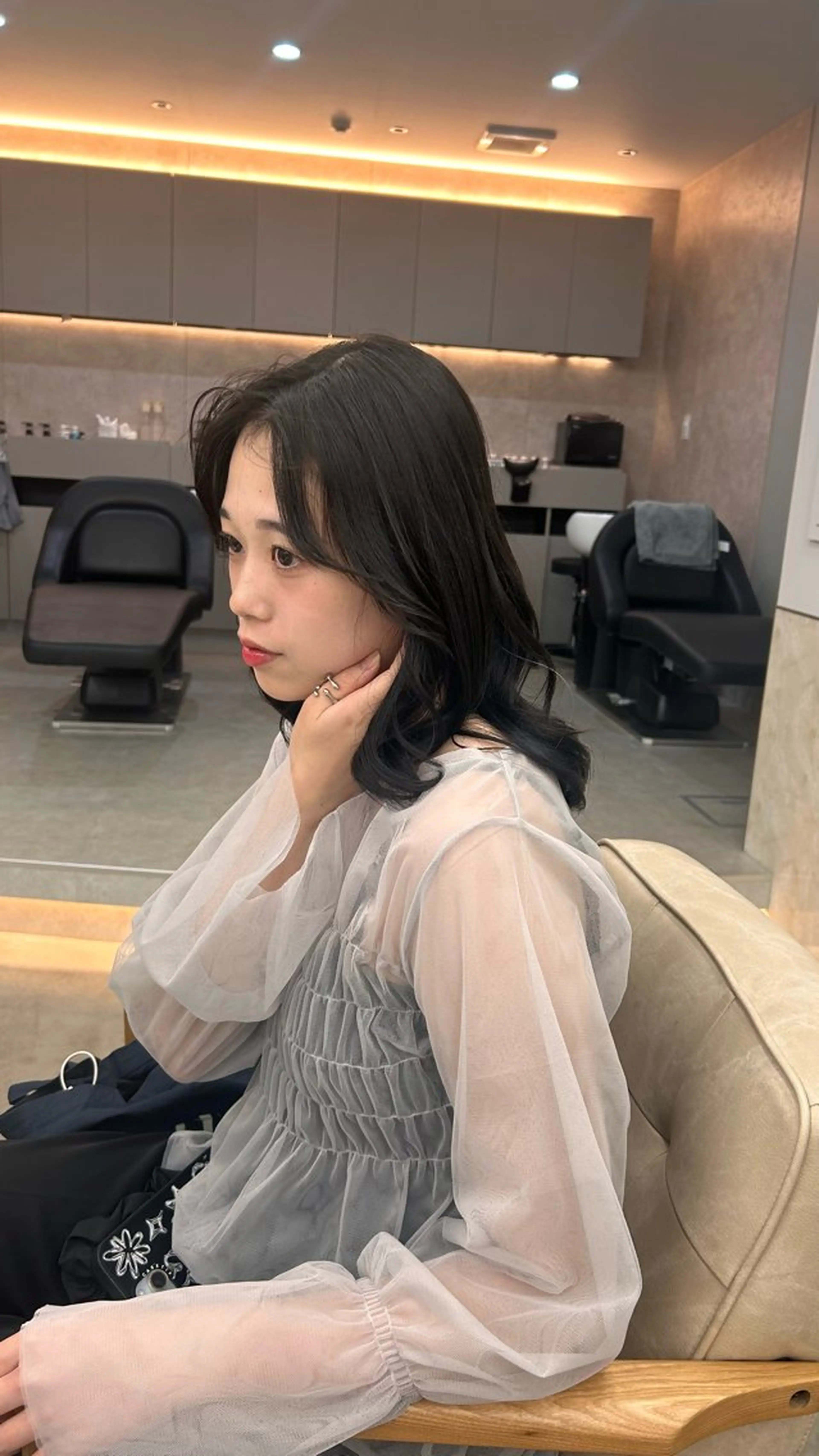 セミロング カラー YUKI🎀透明感 カラー/暗髪艶カラーのヘアスタイル