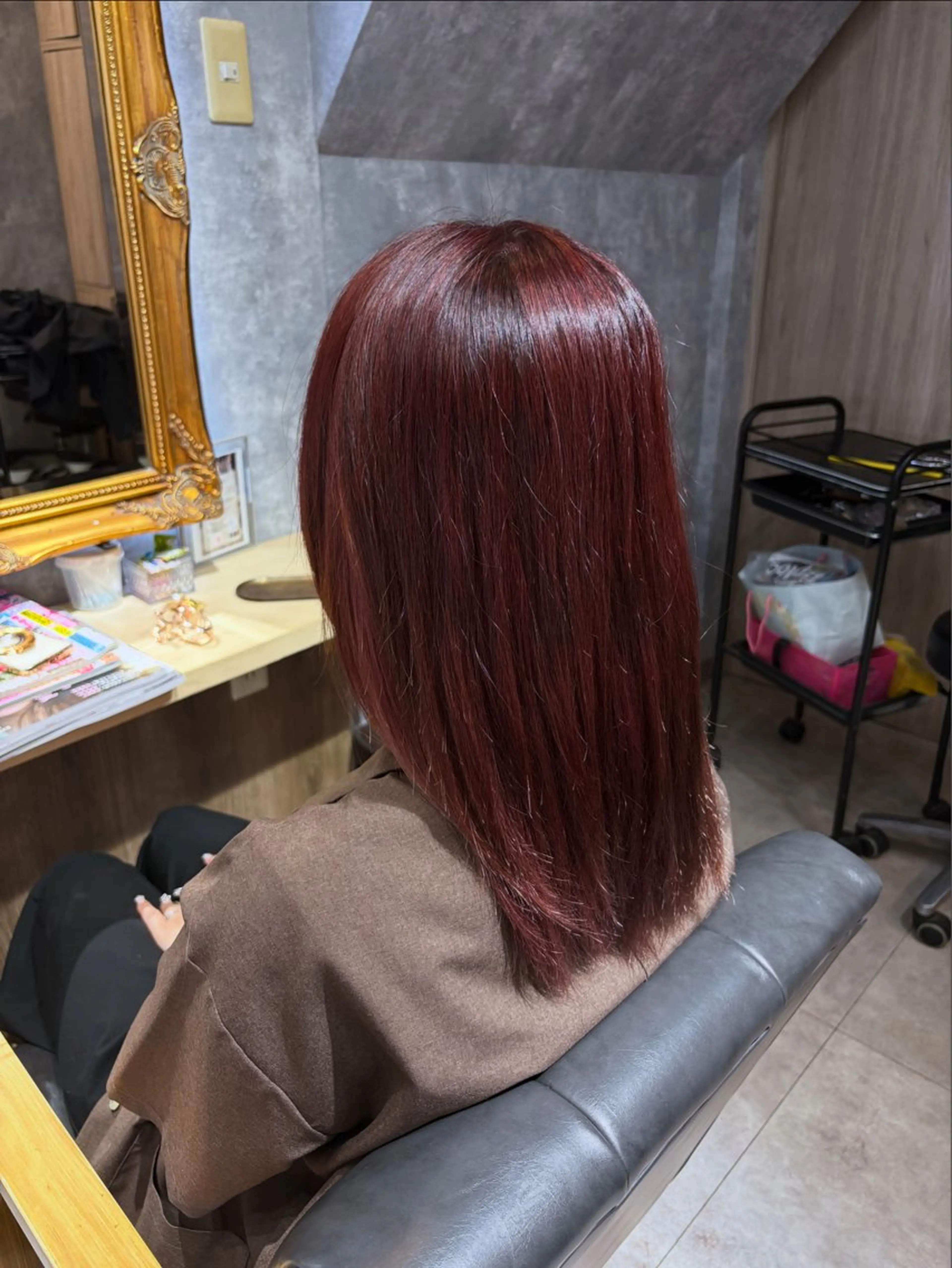 ミディアム ヘアカラー Hare salon Alion Jinのヘアスタイル