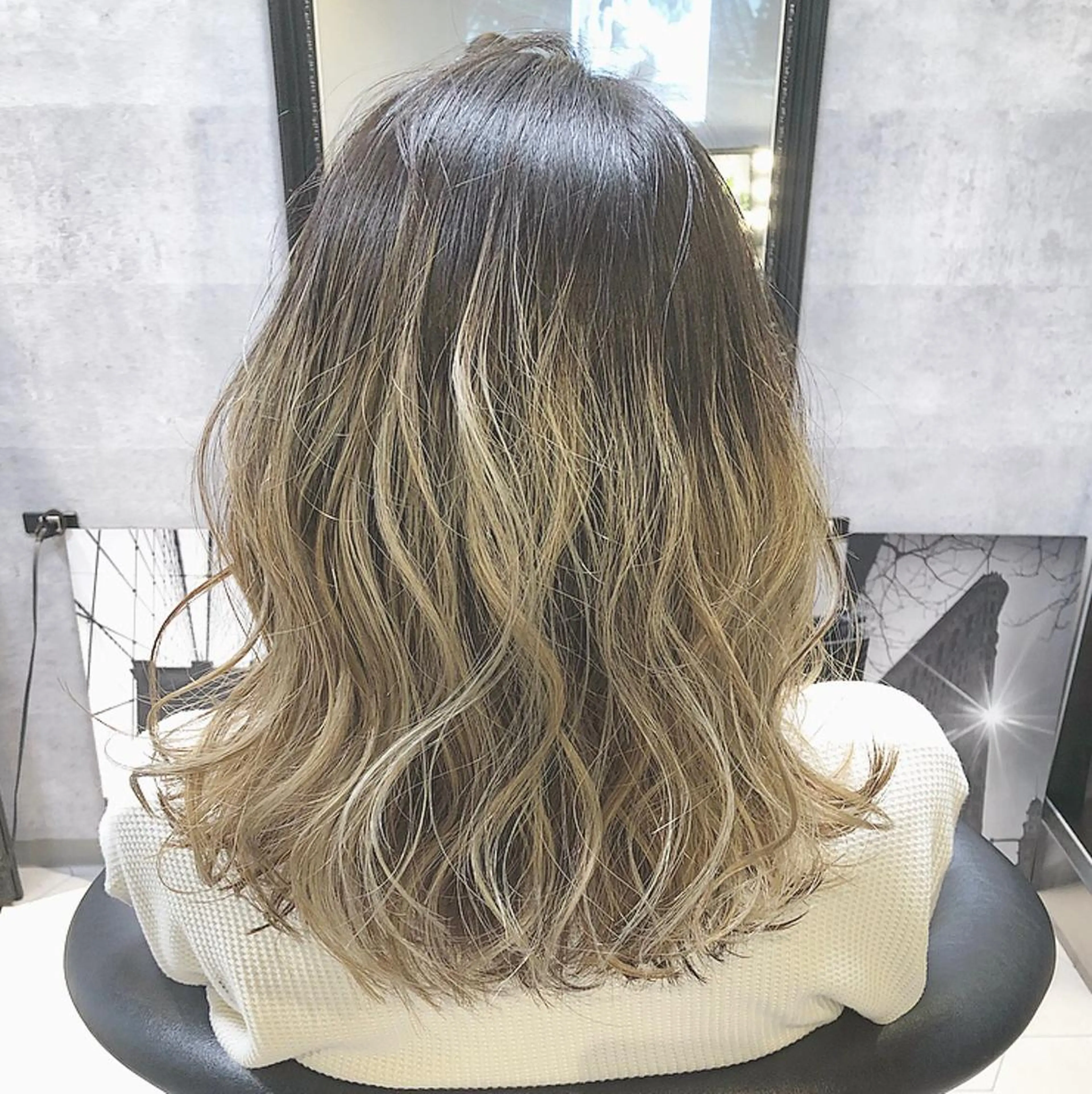 セミロング カラー バレイヤージュ レイヤーカット Blue所属・透明感カラー 🫰🏻💗 高橋舞のその他イメージ