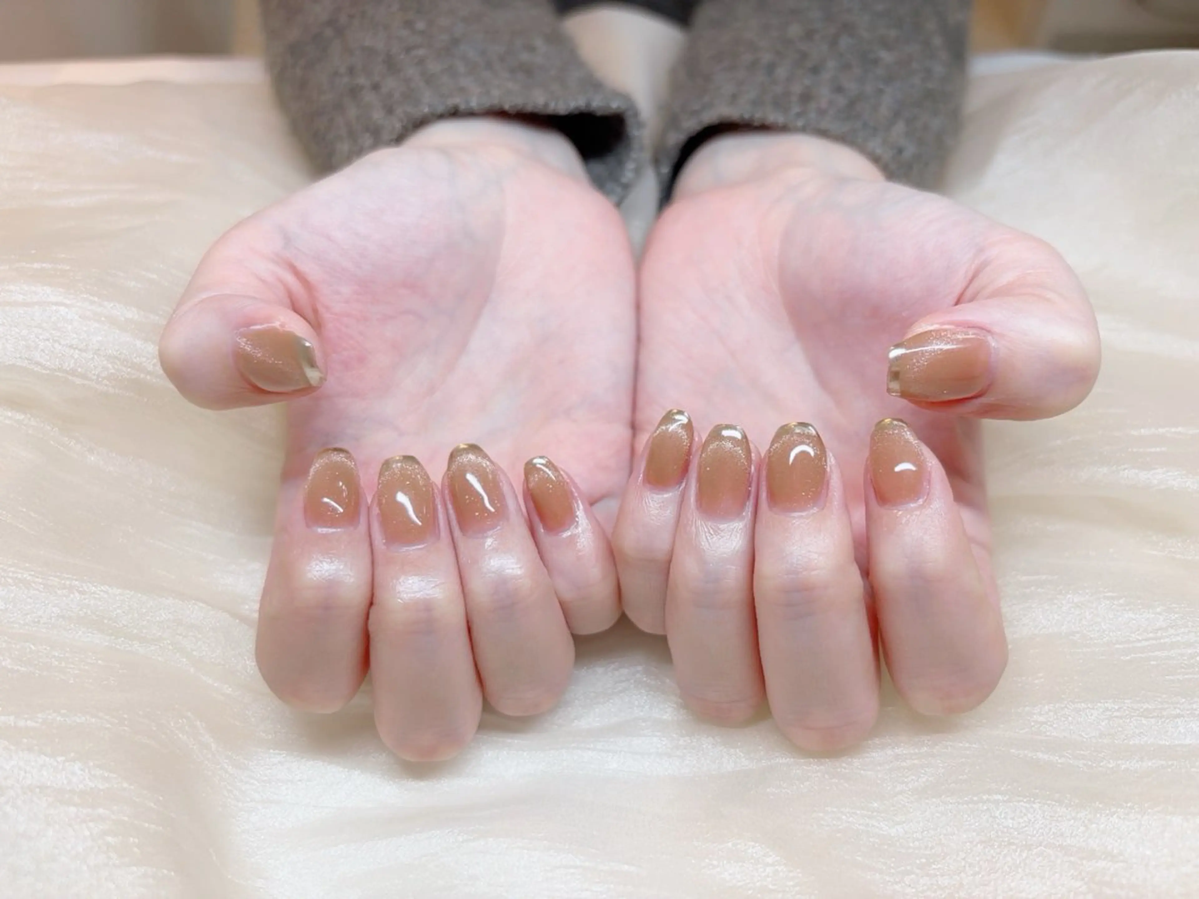 ネイル フレンチネイル マグネットネイル マグネットフレンチ ミラーネイル ♡CELEBRAIL YUKI♡のネイルデザイン