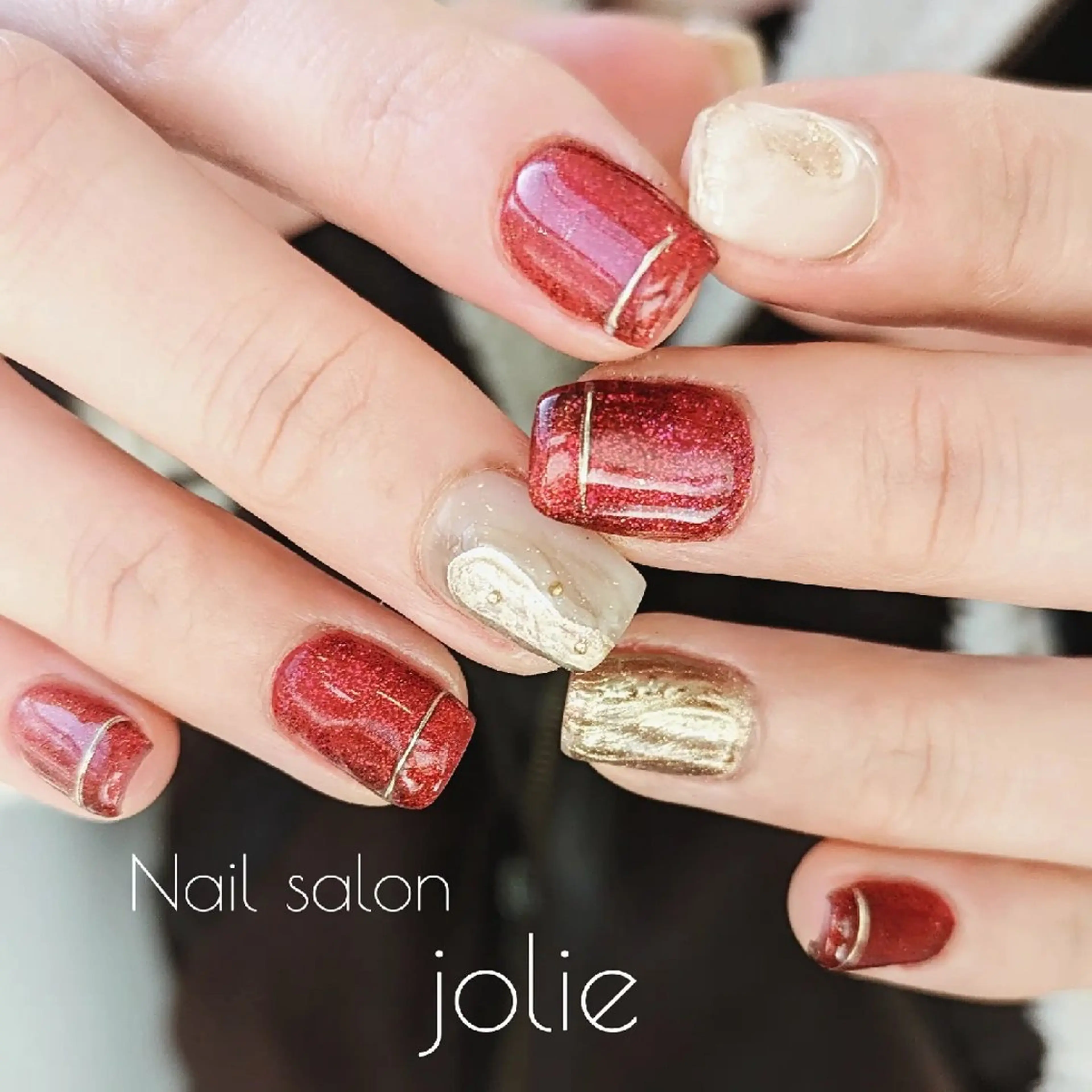 ネイル 冬ネイル クリスマス ハンドネイル jolie  ISIHARAのネイルデザイン