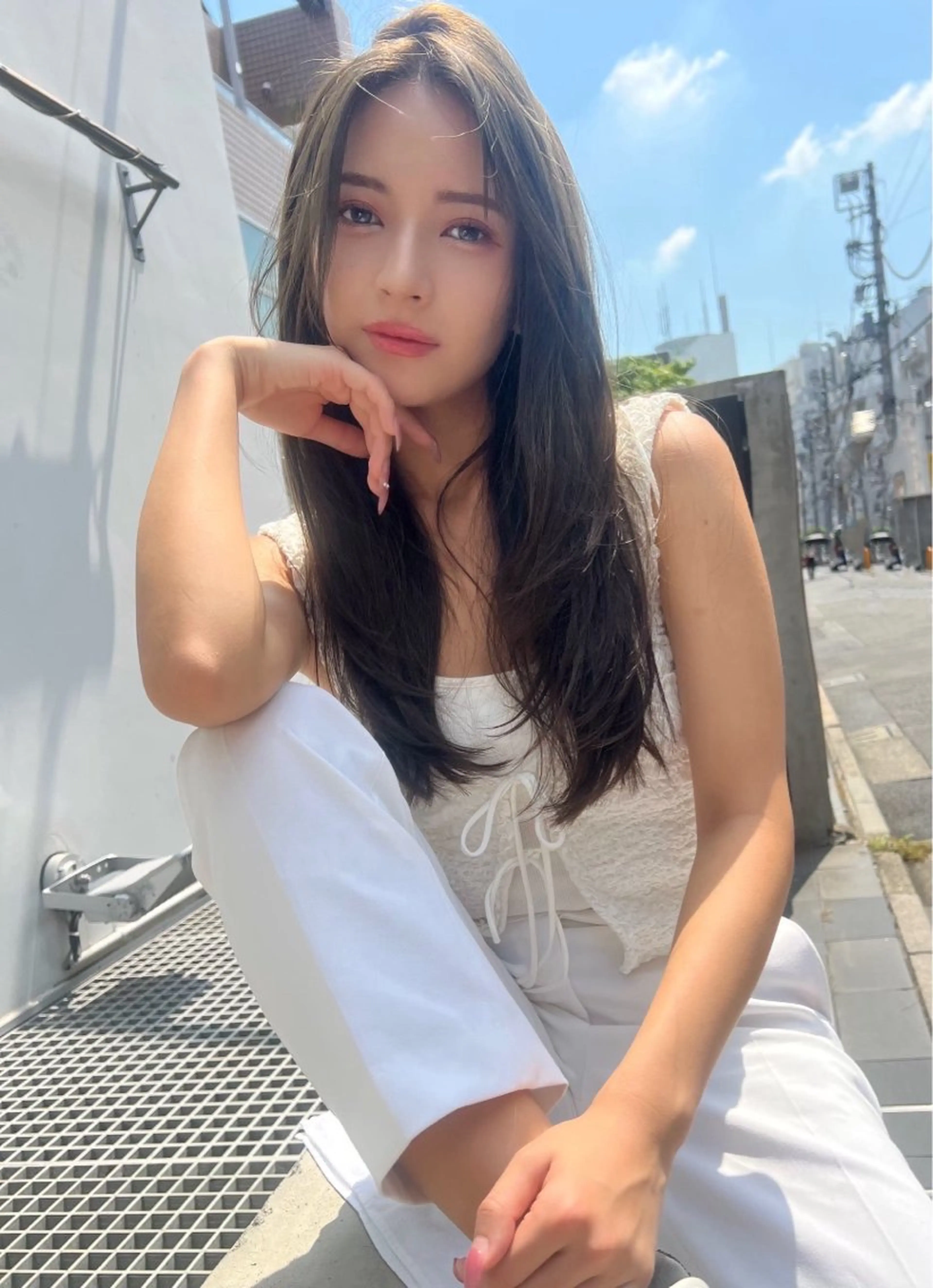 セミロング カラー カット ヘアカラー トリートメント Ameri 新宿所属・新宿/透明感カラー/ 髪質改善/桜良のヘアスタイル