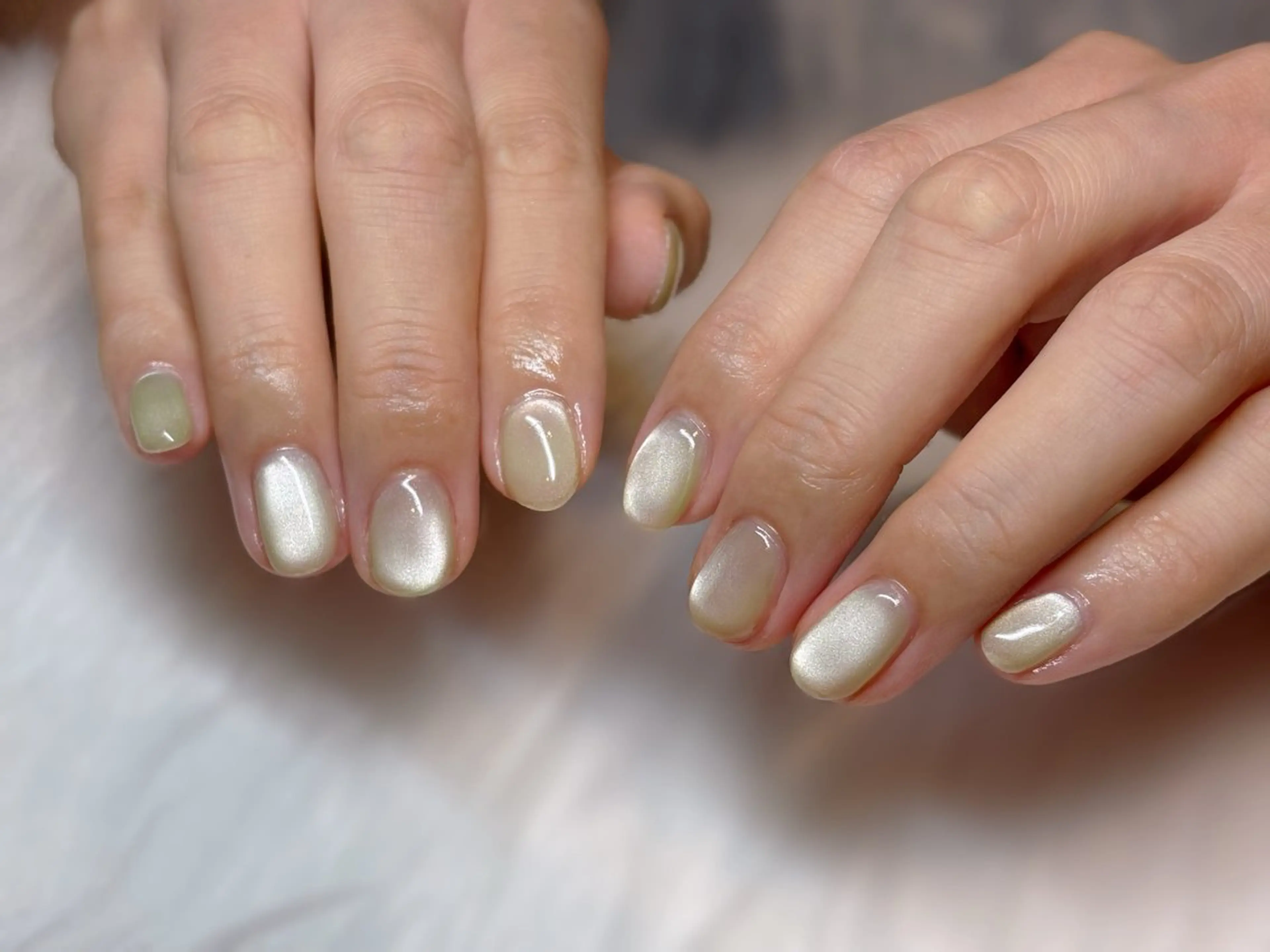 ネイル キラキラネイル 韓国ネイル ワンホンネイル peach nail ayakaのネイルデザイン