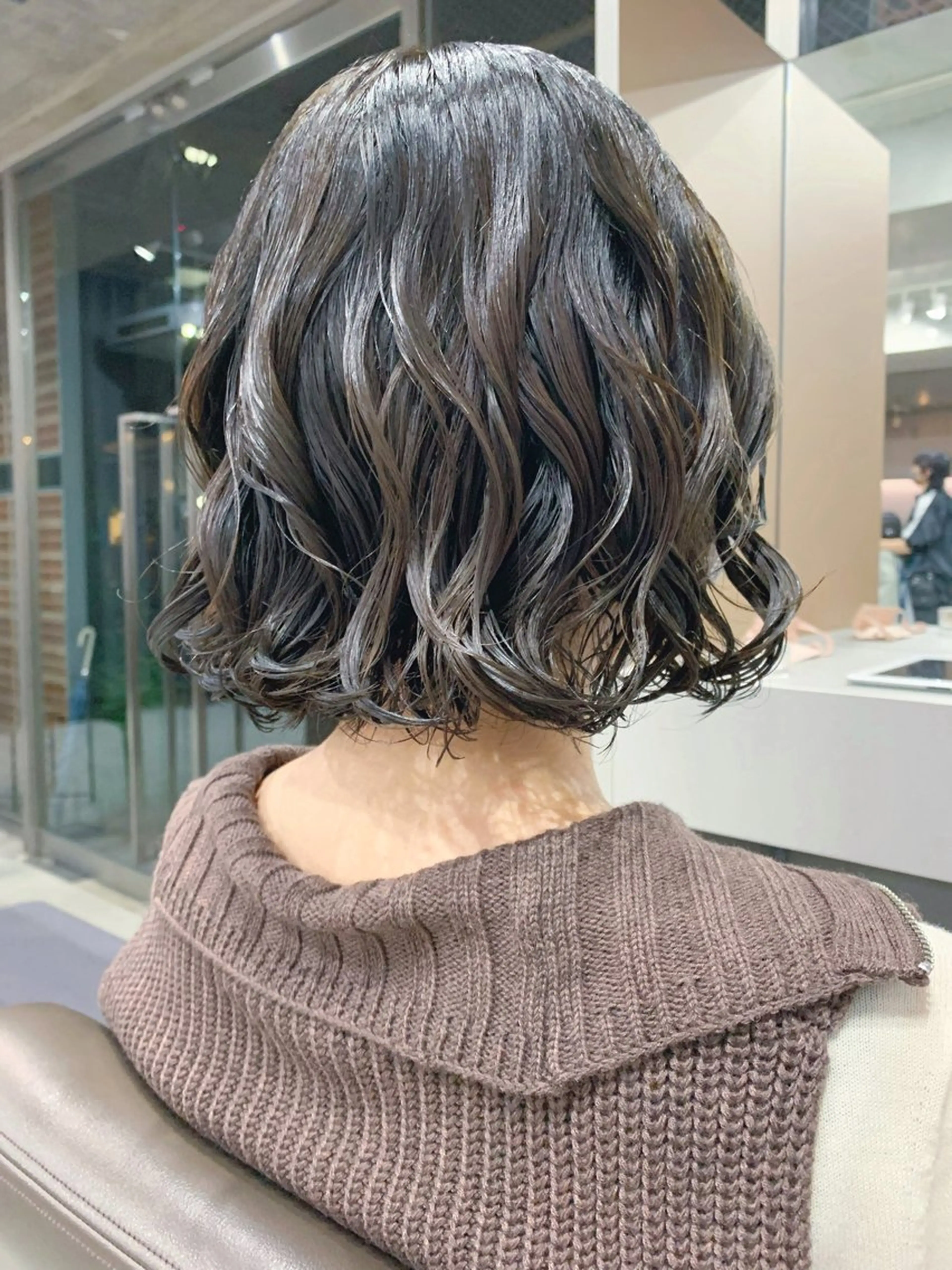ショート カラー パーマ ボブパーマコテ巻き風 パーマNo1深江秀平のヘアスタイル