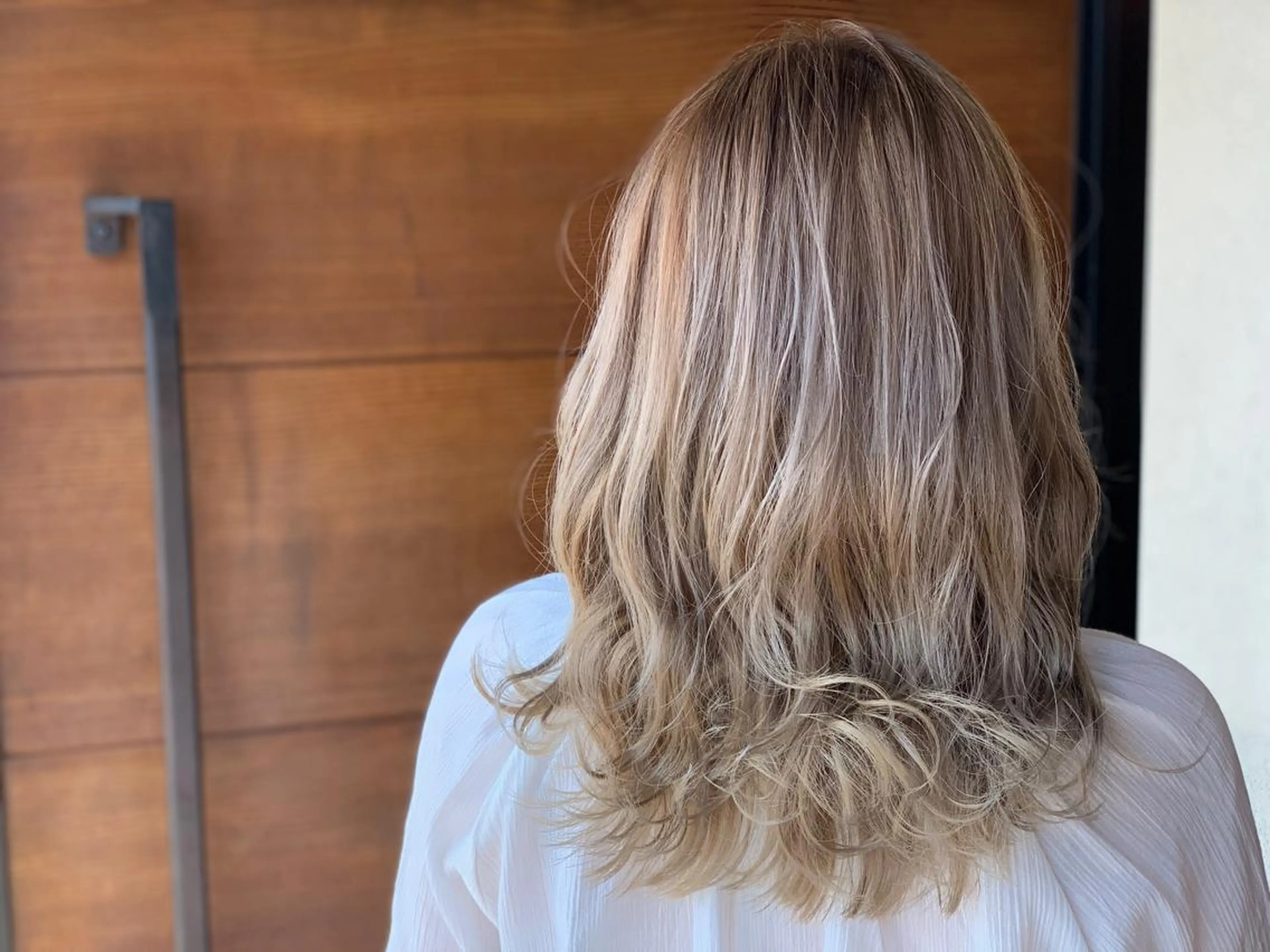 セミロング カラー グレージュ ミルクティーグレージュ IORI #韓国ヘア#髪質改善のヘアスタイル