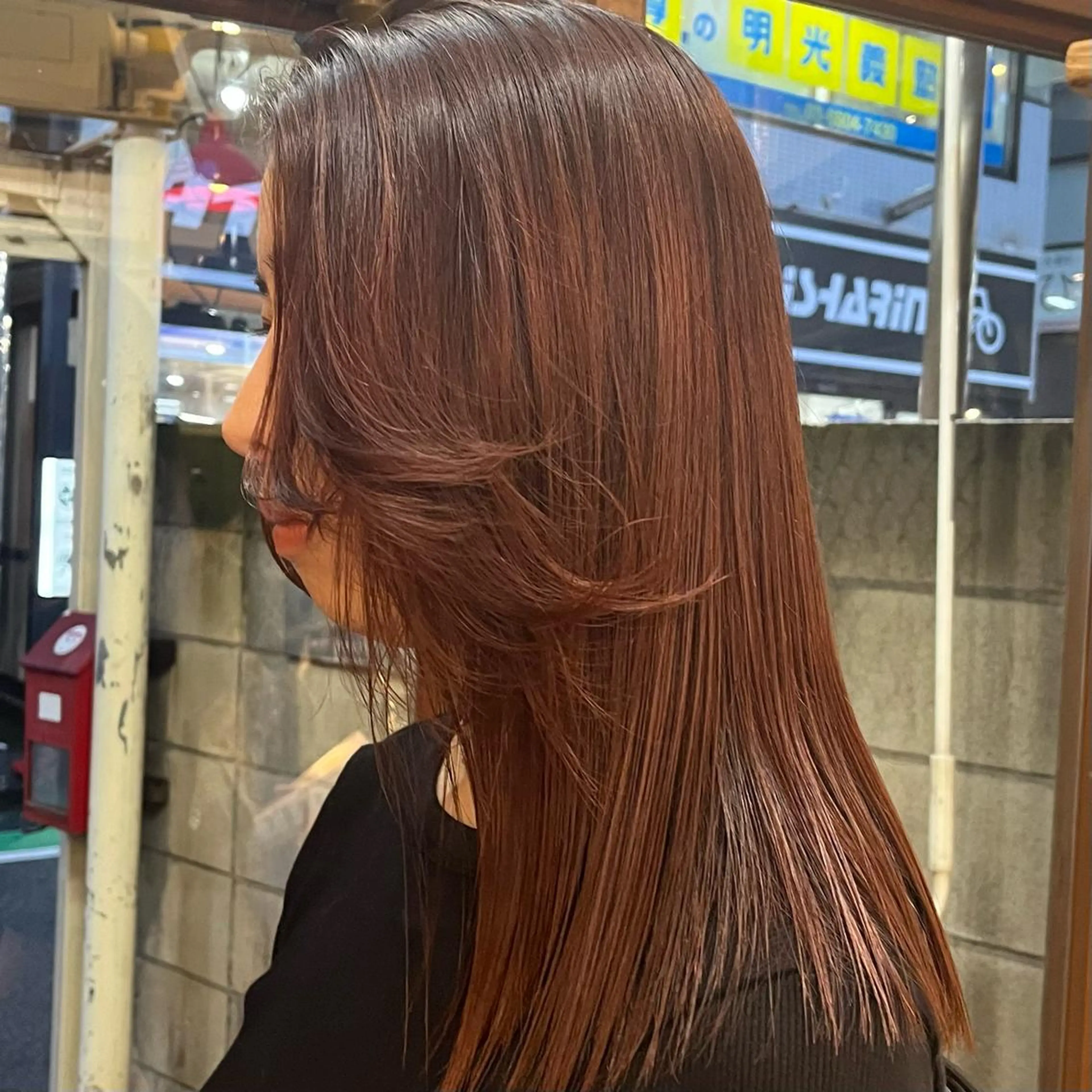 セミロング カラー カット ヘアカラー トリートメント GO TODAY SHAiRE SALON 原宿本店所属・ボブ/レイヤー/ ハッシュカット/河内のヘアスタイル