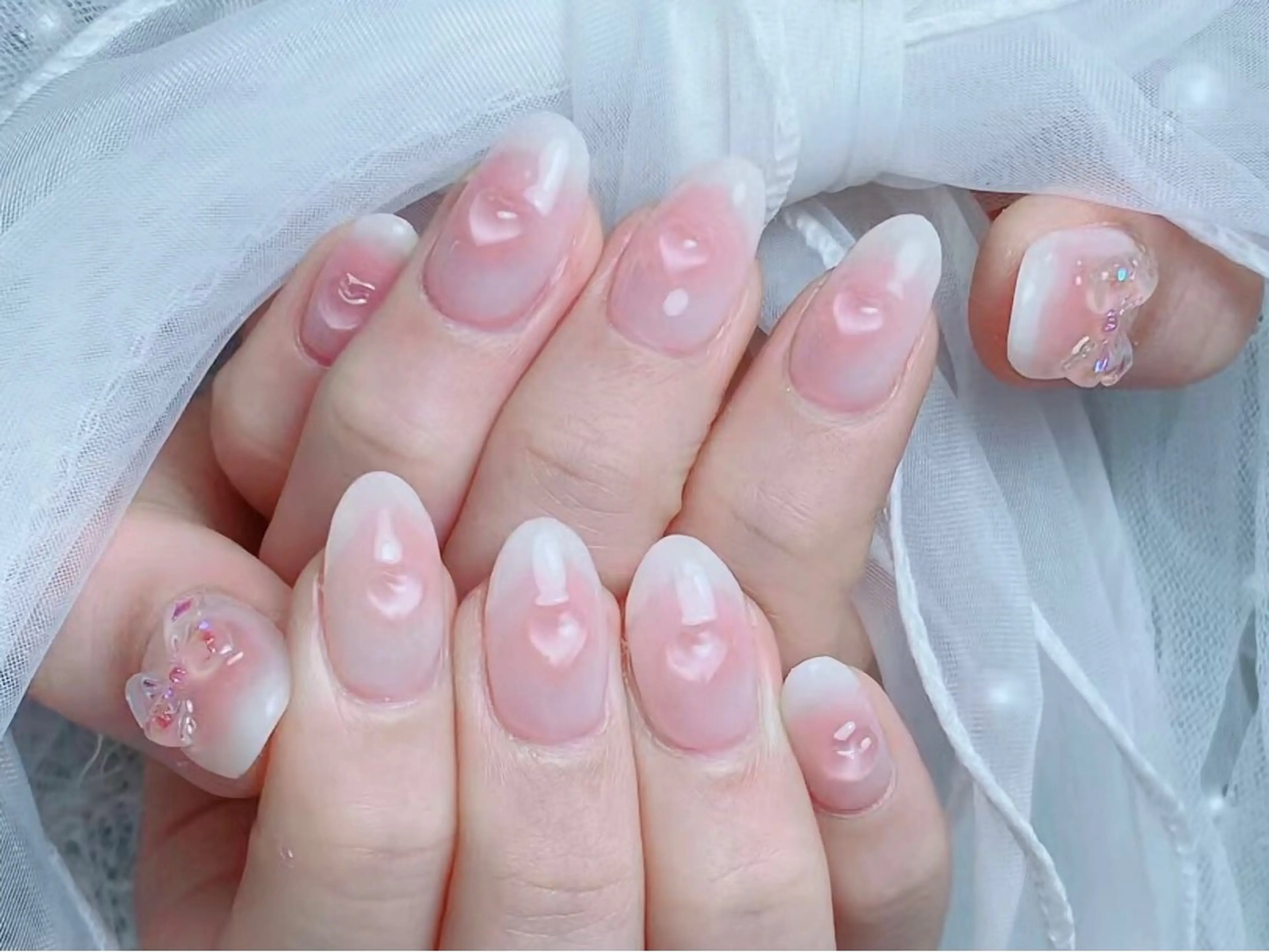 ネイル チークネイル ハート Candy nailのネイルデザイン