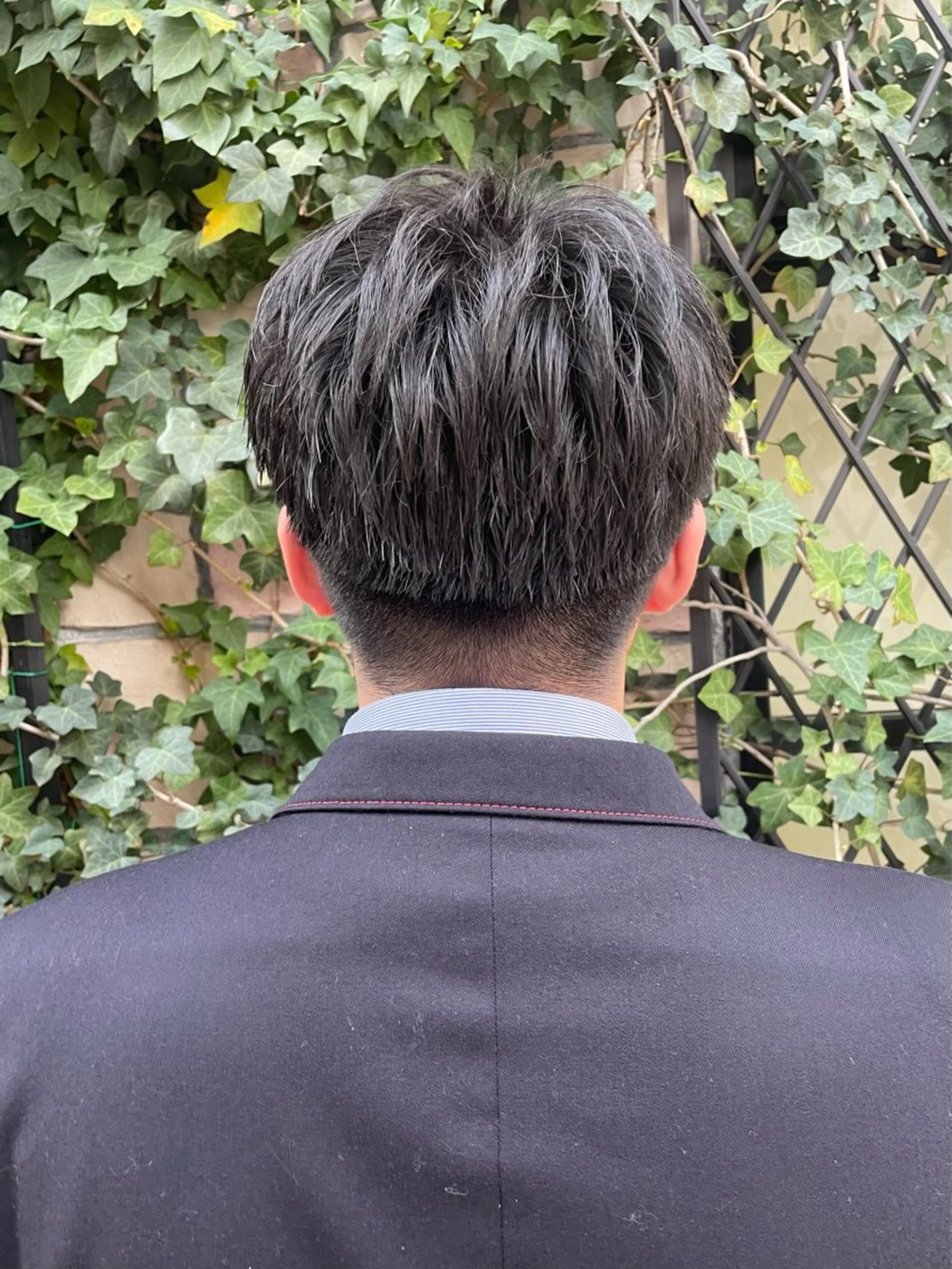 ショート メンズ フェードカット マッシュ 溝口 槙里也のヘアスタイル