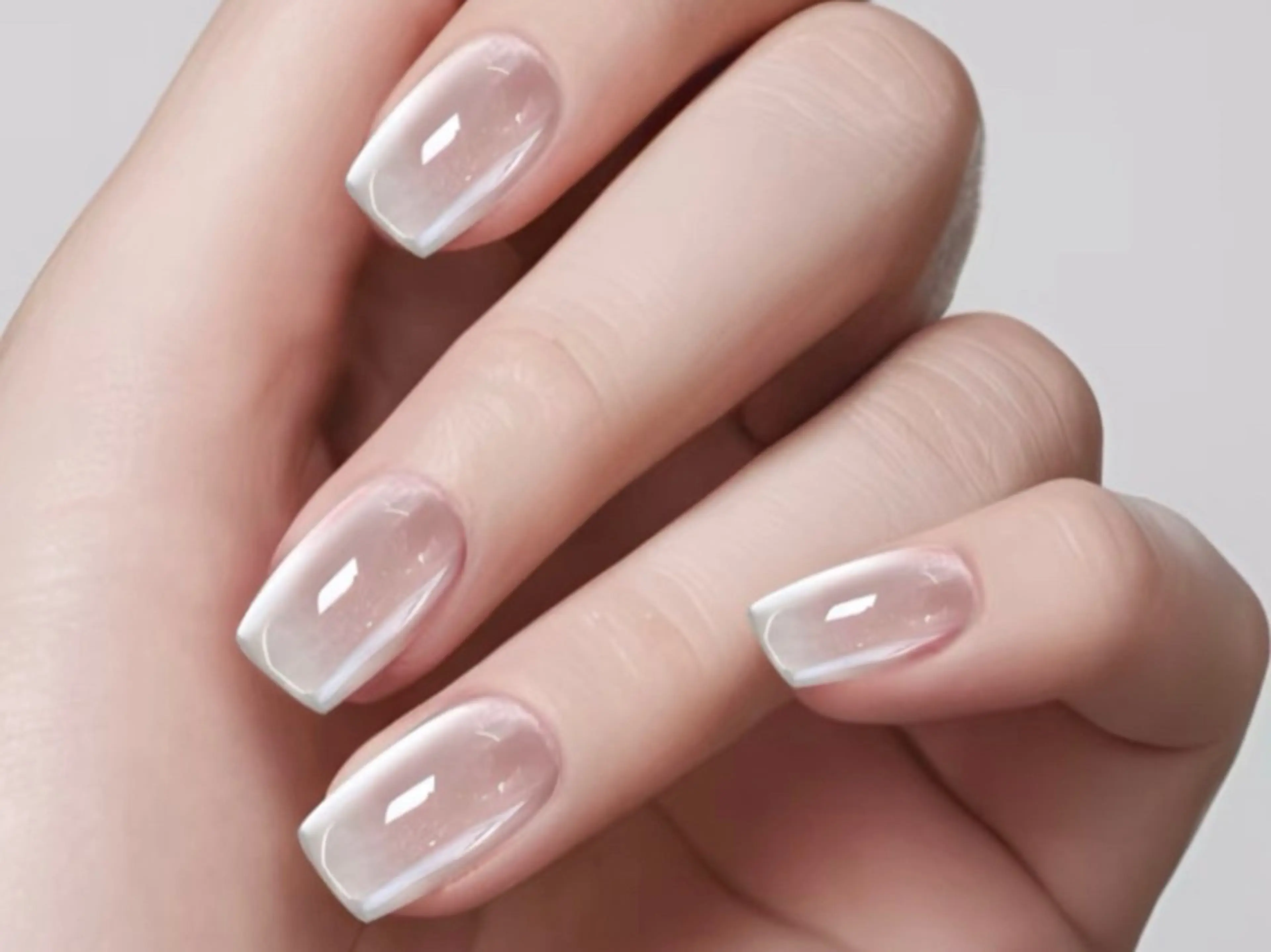 ネイル オーロラネイル チークネイル 長さ出し フットネイル フレンチネイル AND Nail 長さだし専門新宿店のネイルデザイン