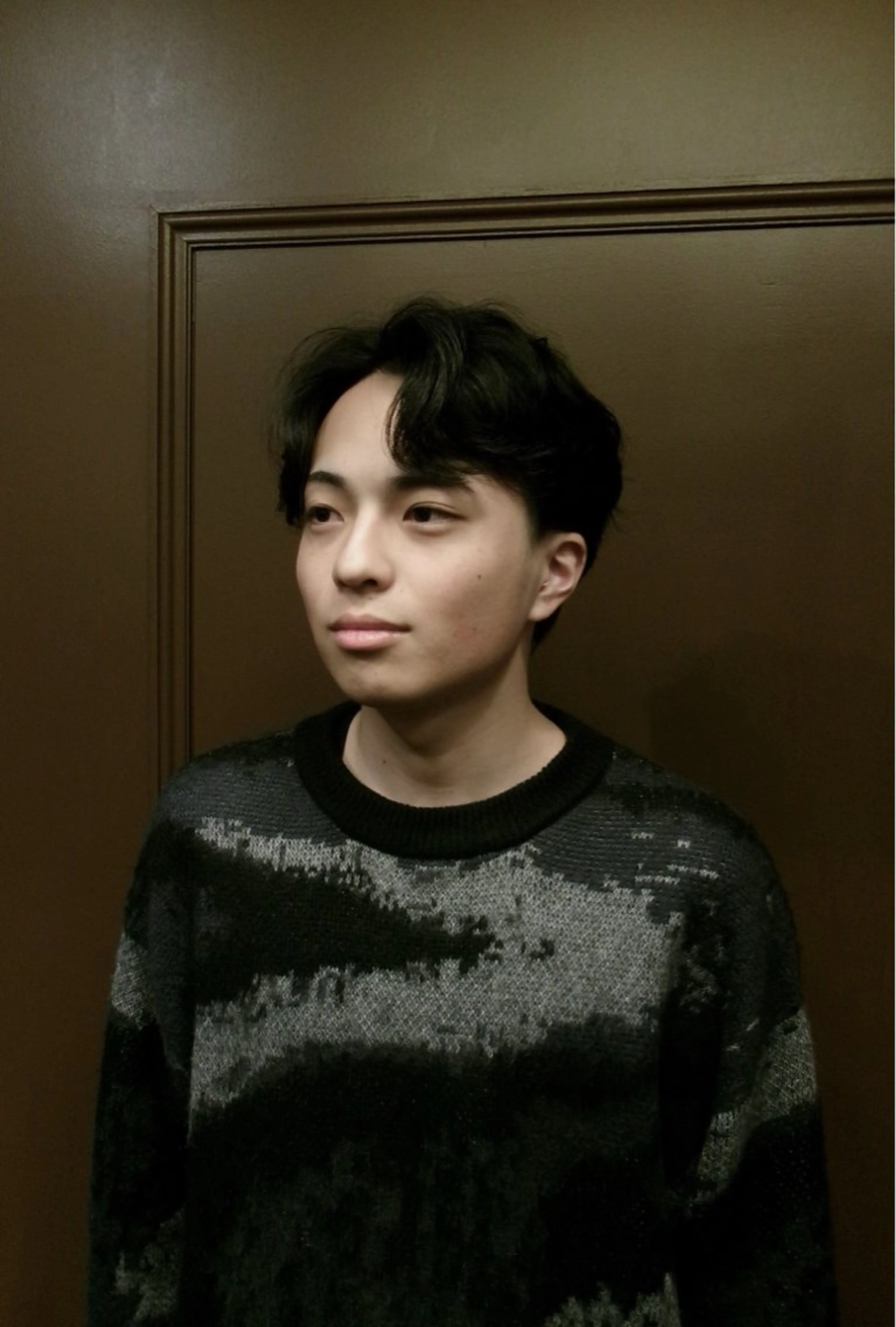 ミディアム ミディアムパーマ 窪田 力也のヘアスタイル