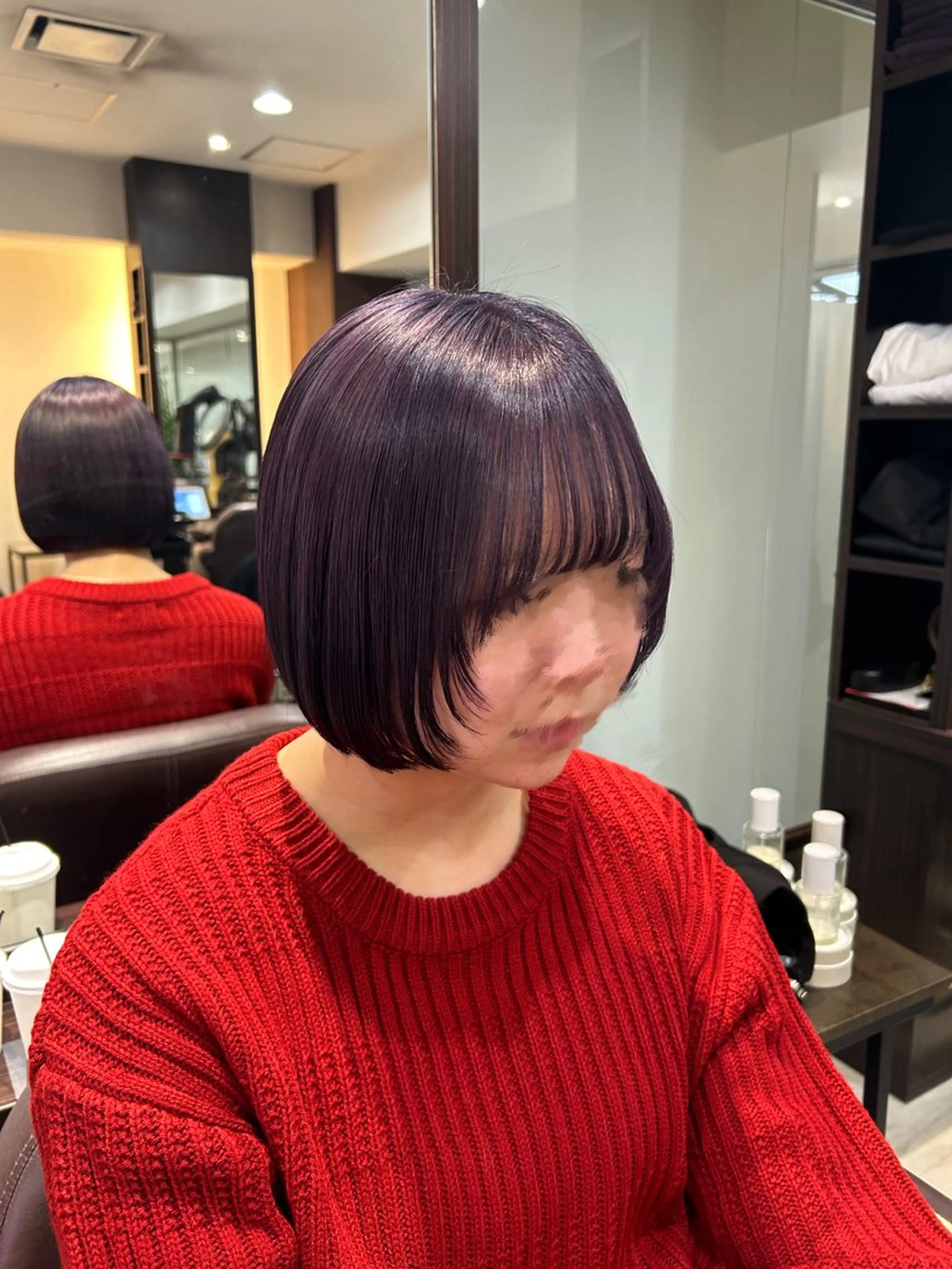 ショート カラー ダブルカラー ラベンダーカラー トリートメント ヘアカラー トリートメント 坂本奈都美 🎀のヘアスタイル