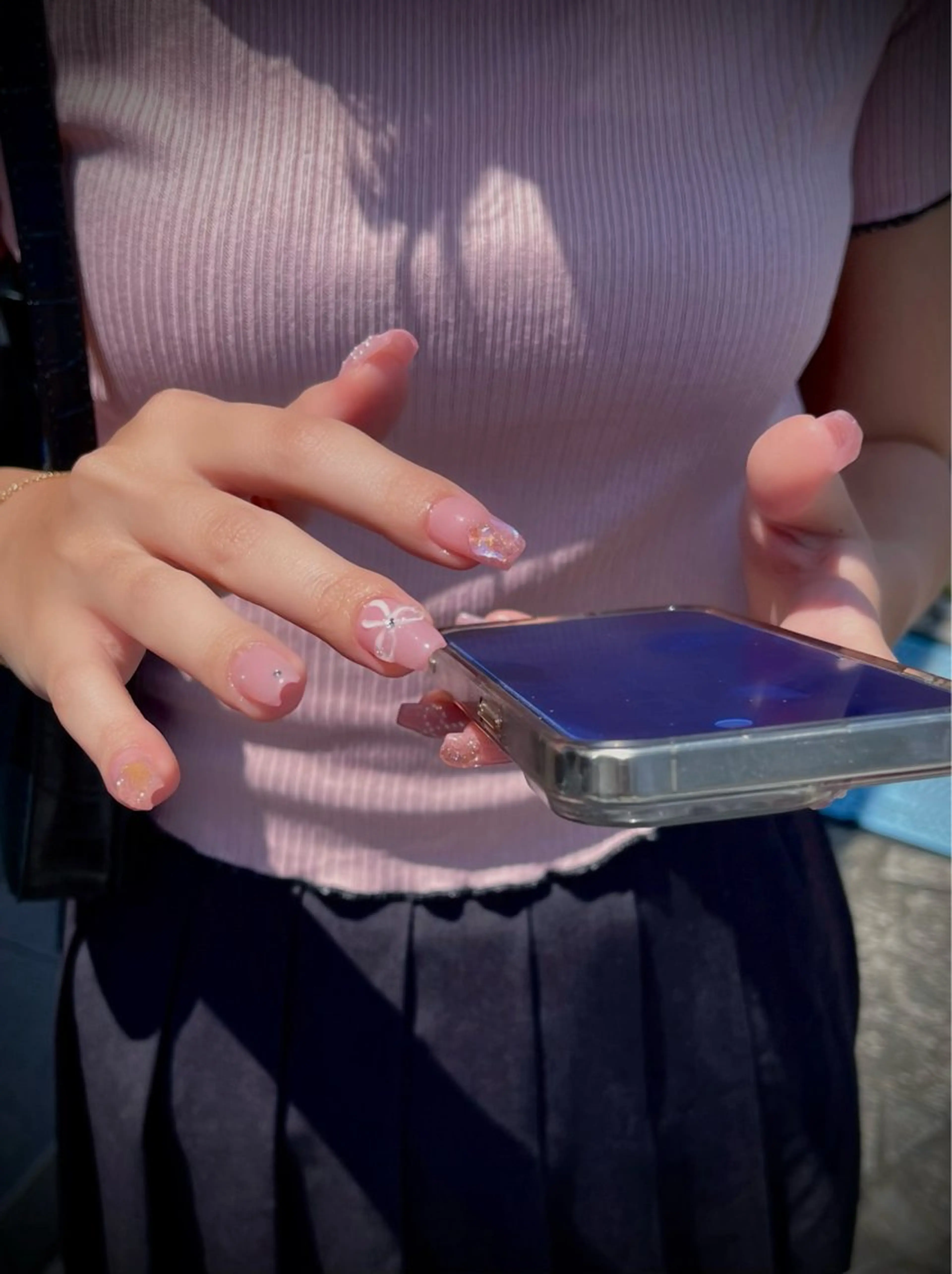 ネイル フットネイル キラキラネイル マグネットネイル ワンカラーネイル スカルプネイル nine.🦋 YUKOのネイルデザイン