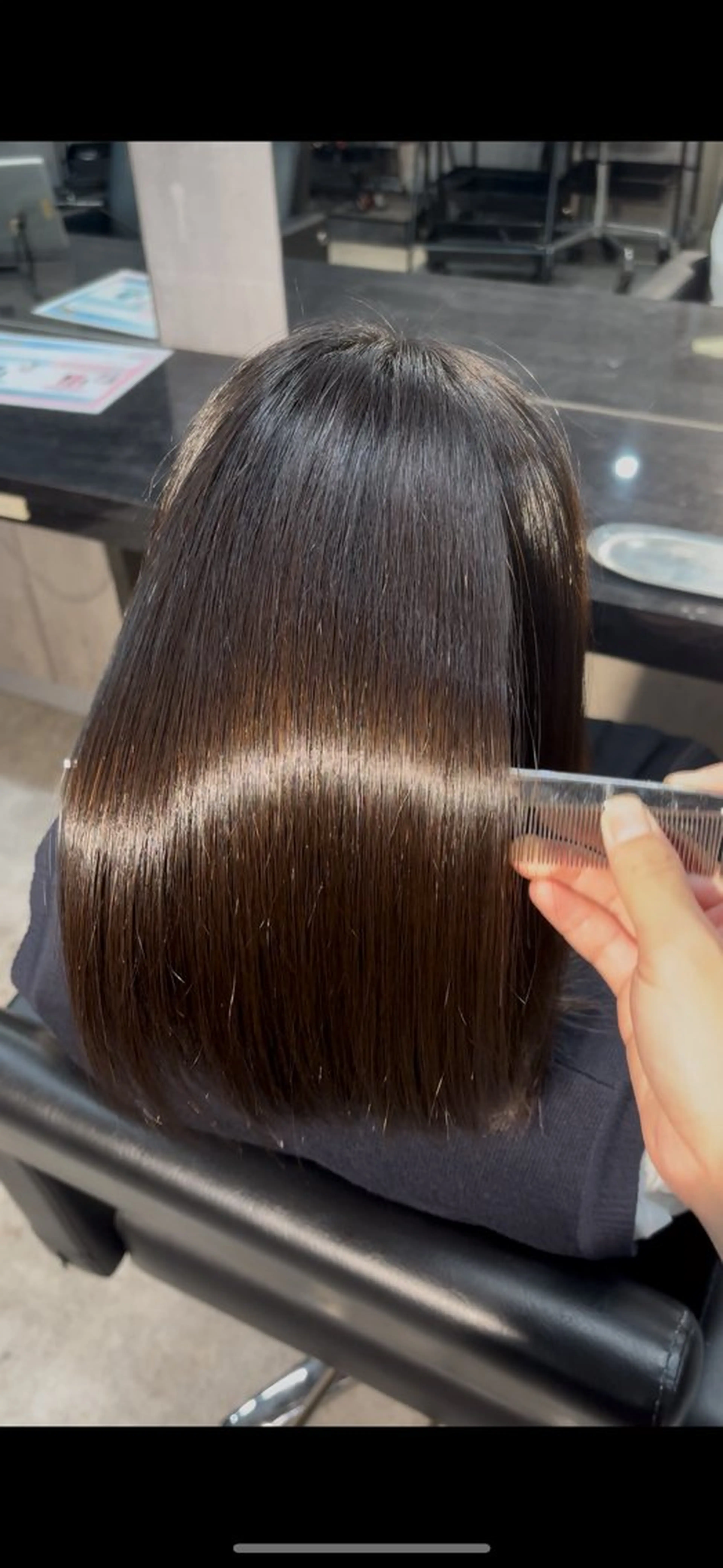 セミロング 縮毛矯正 縮毛矯正 溝渕朋也 /髪質改善ストレートのヘアスタイル