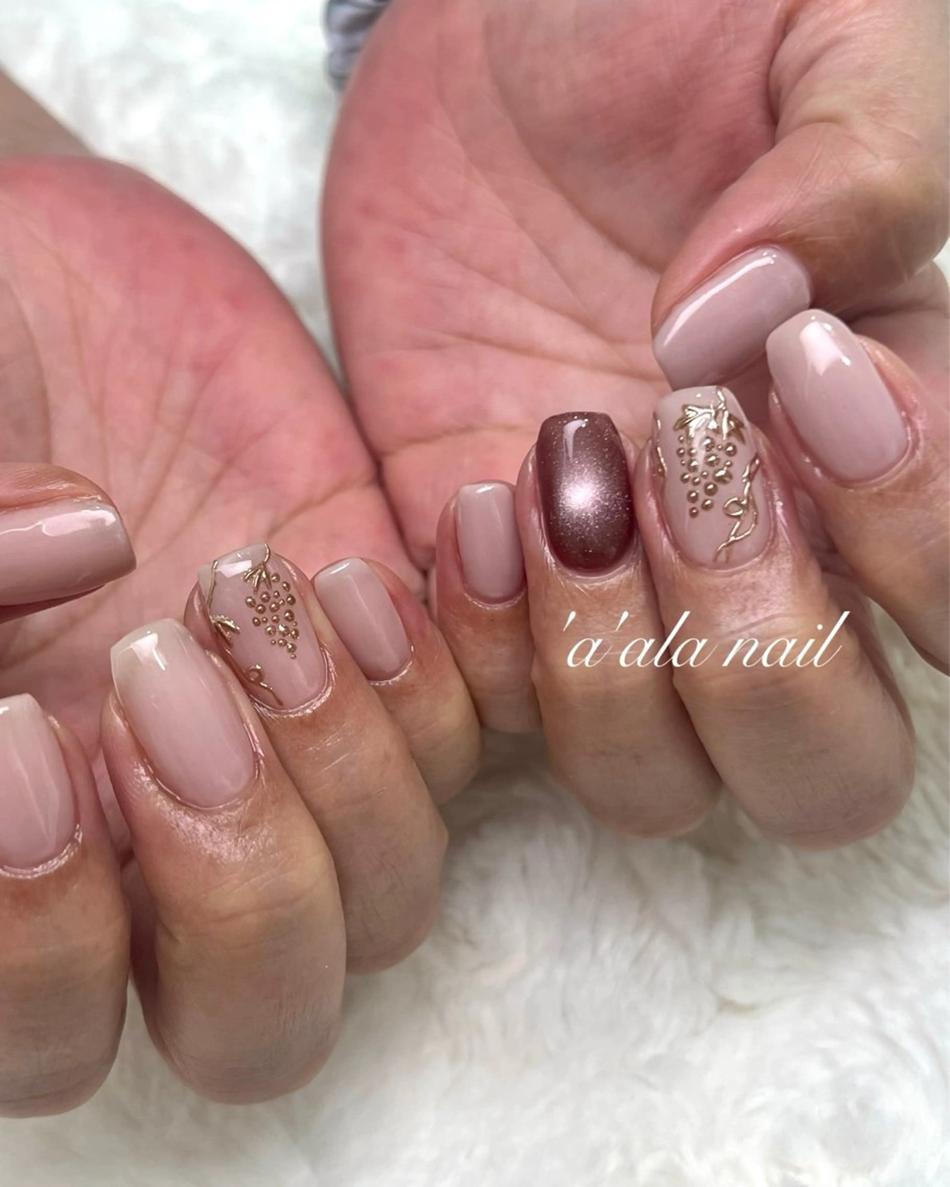 ネイル アートネイル ミラーネイル ハンドネイル 'a'ala nailのネイルデザイン