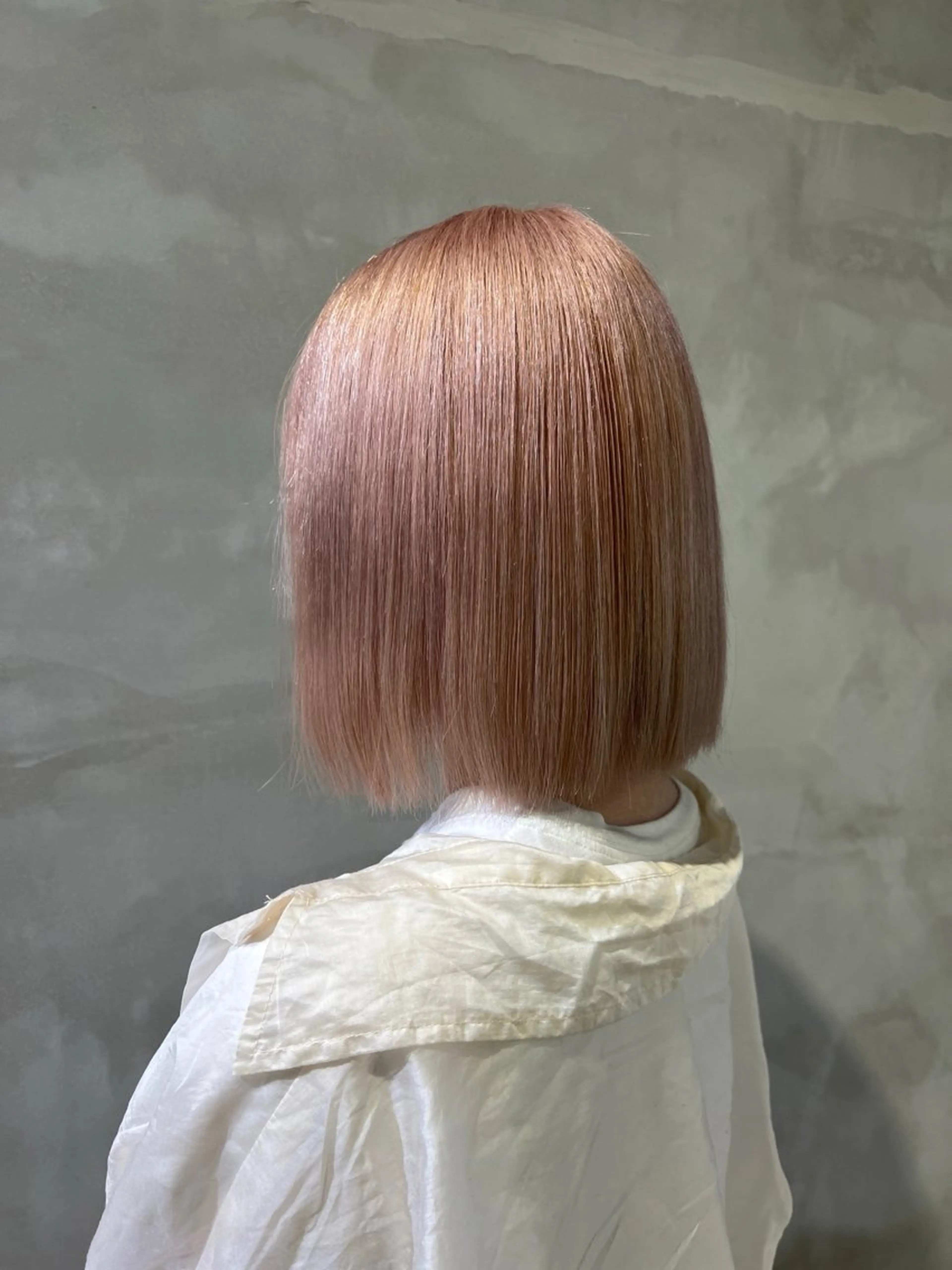 カラー ベージュカラー ピンクカラー ピンクベージュ ブリーチなしWカラー あずさのヘアスタイル