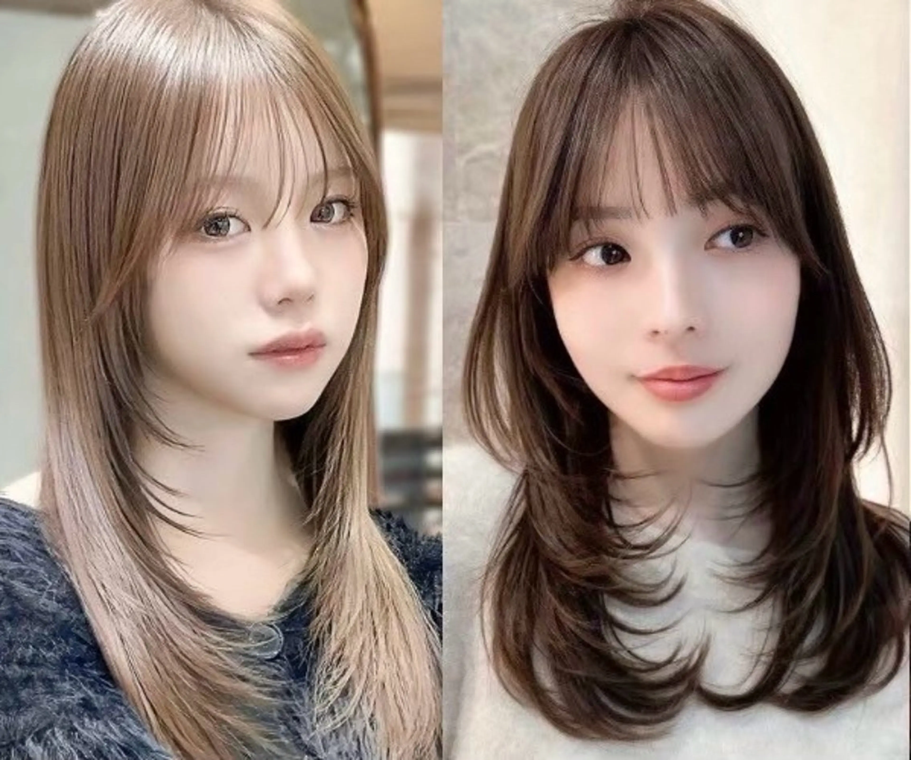 🥂骨格矯正カット🥂cut➕うる艶トリートメント、ケアプロ超音波アイロン付🩵お好きなレングスに🎀の写真