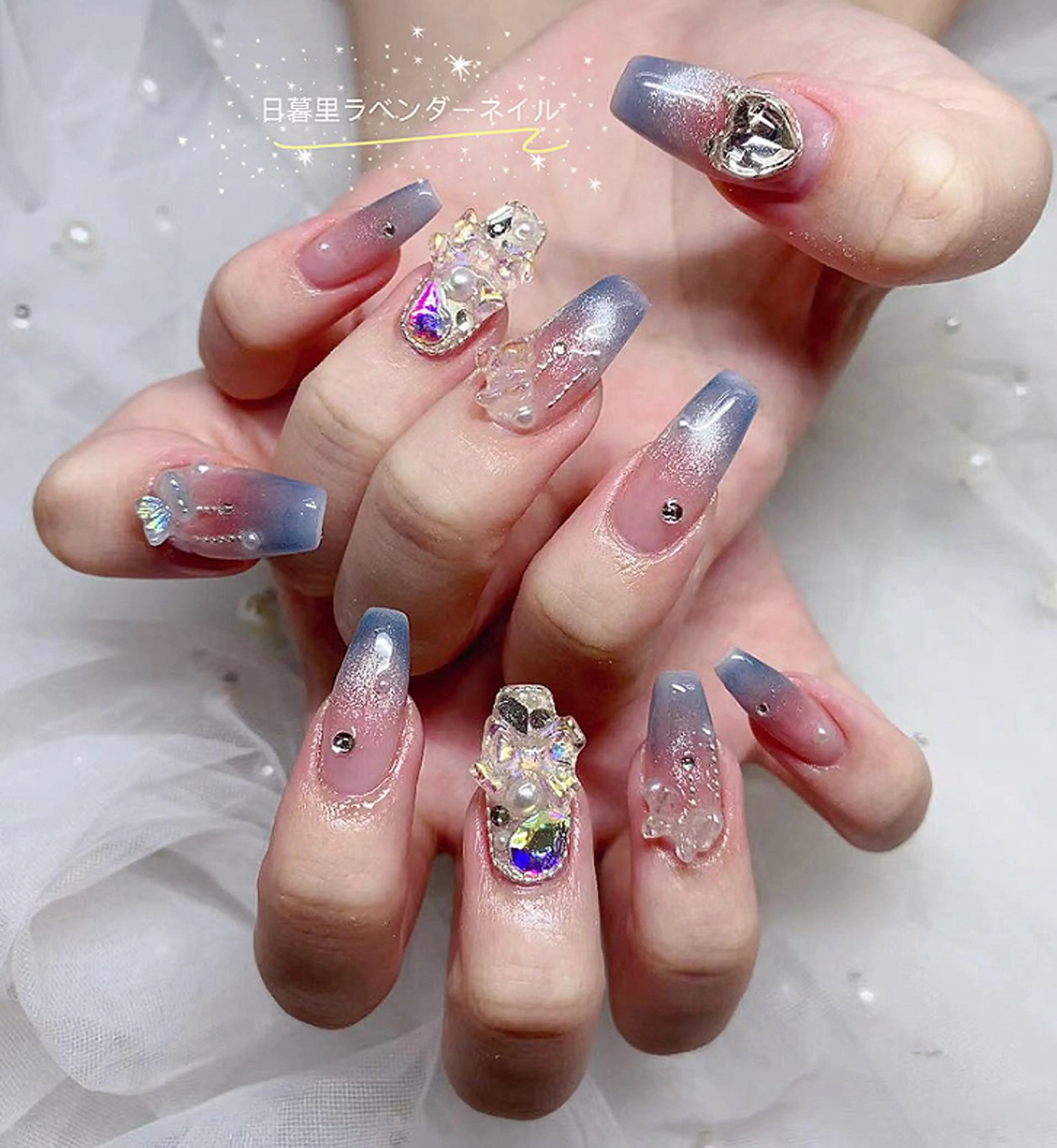 ネイル ラベンダー💖日暮里 ルル💖ネイルのネイルデザイン