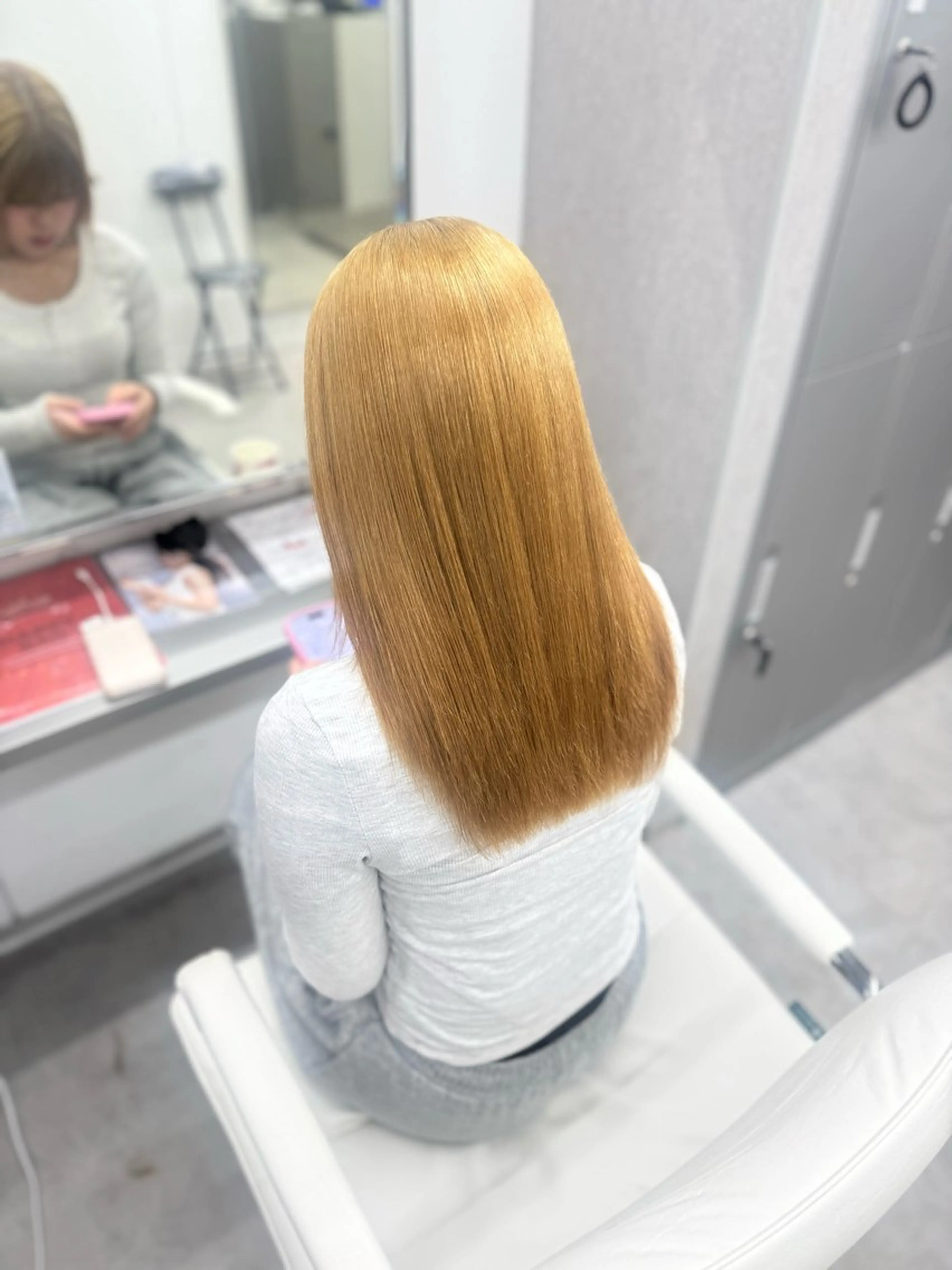 セミロング パーマ カット 縮毛矯正 🕯コバ/レイヤー/ 透明感/縮毛🕯のヘアスタイル