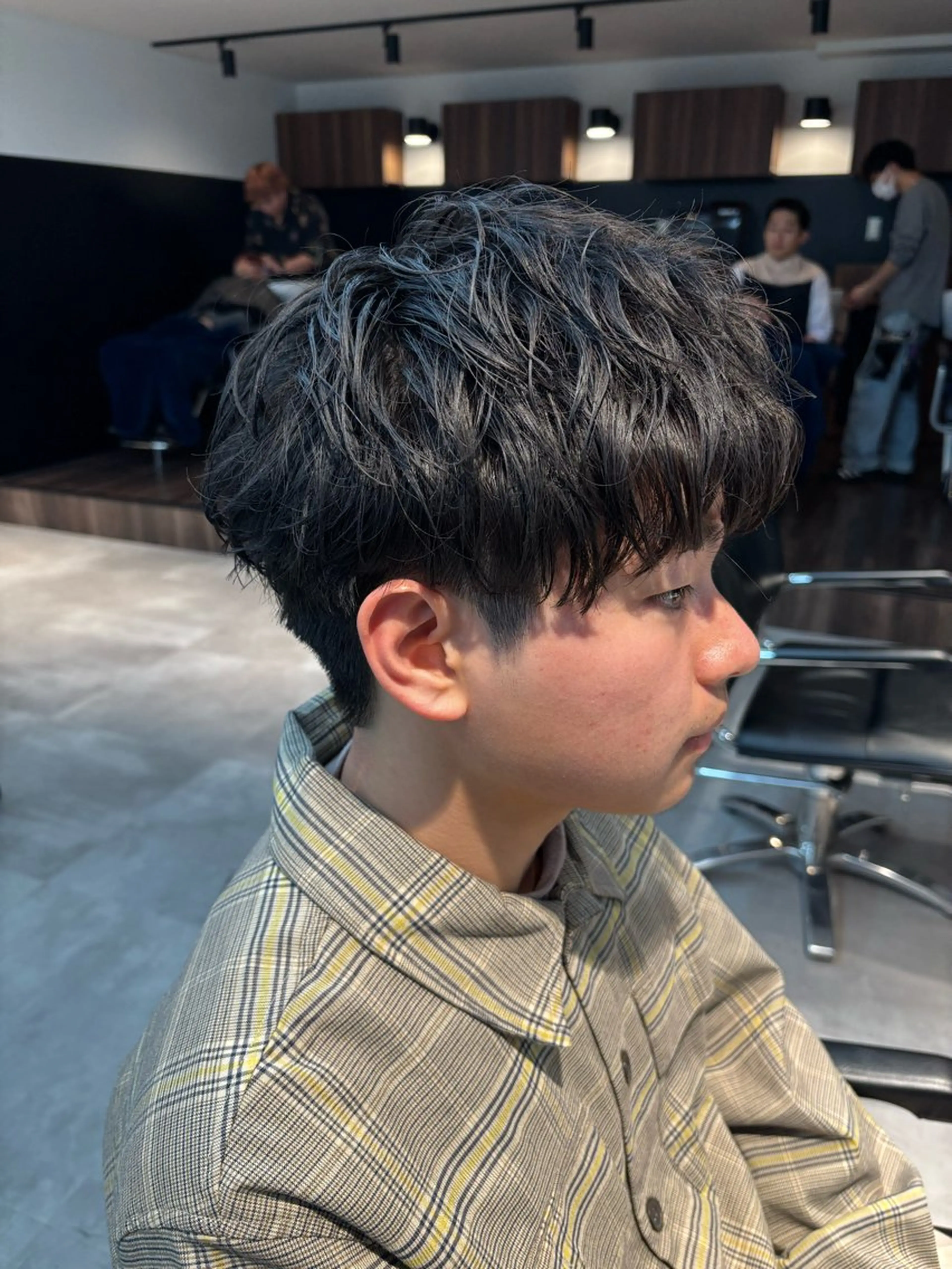 パーマ メンズ メンズパーマ カット パーマ フェザーパーマ/韓国 /メンズカット/保立のヘアスタイル