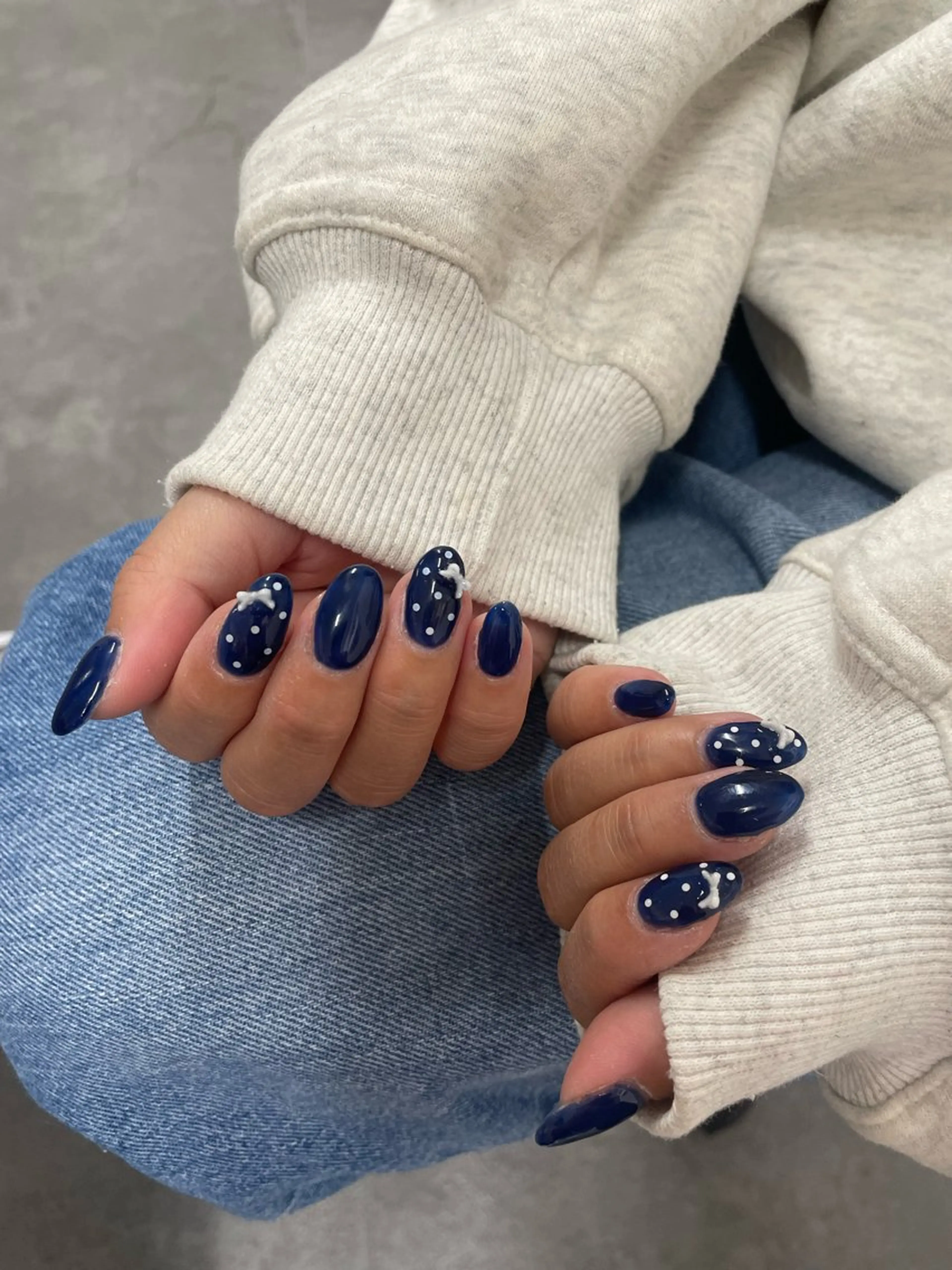 ネイル ネイビー ワンカラーネイル ハンドネイル Jr.ネイリスト SONOのネイルデザイン