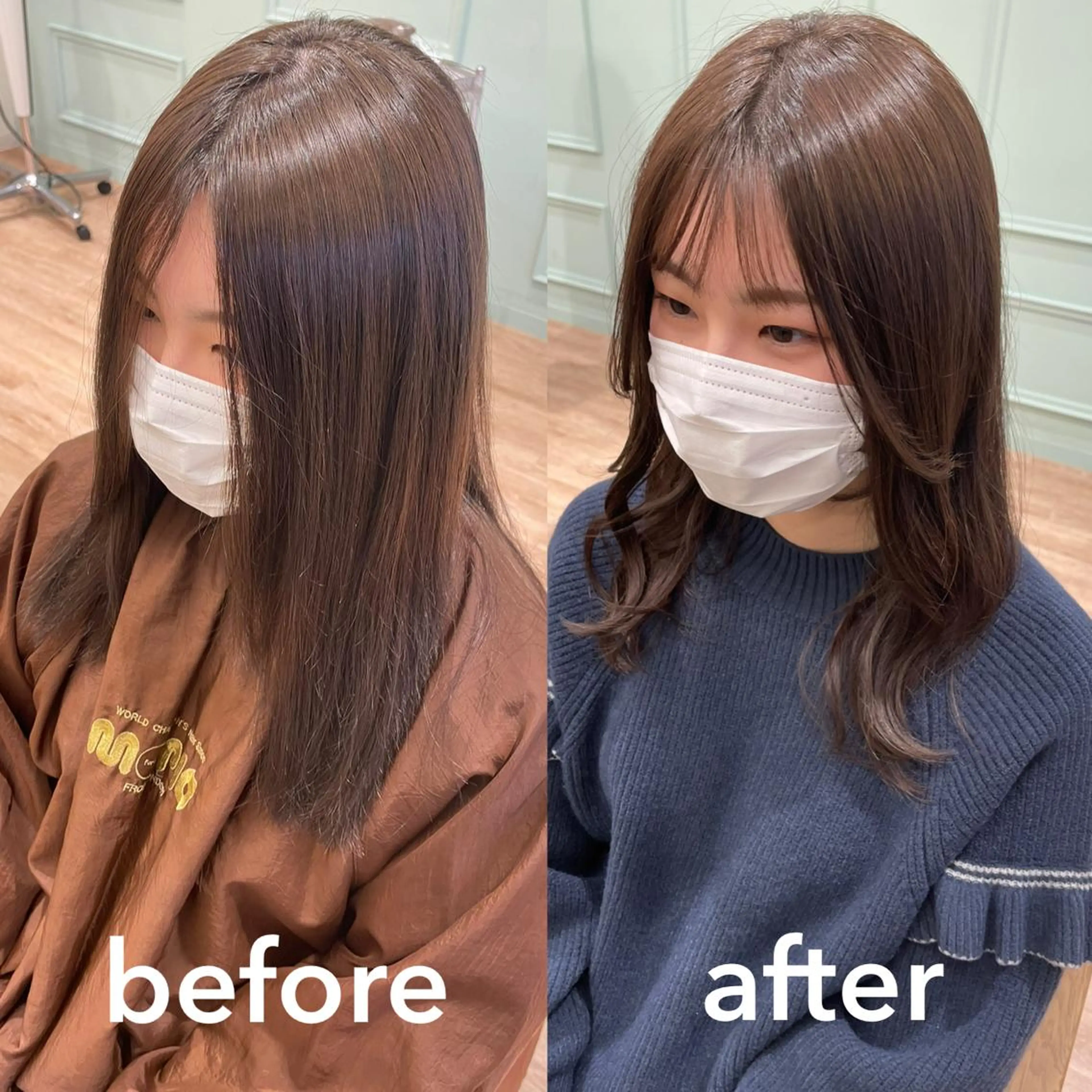 セミロング KANAMI日暮里 韓国ヘア・メイクのヘアスタイル