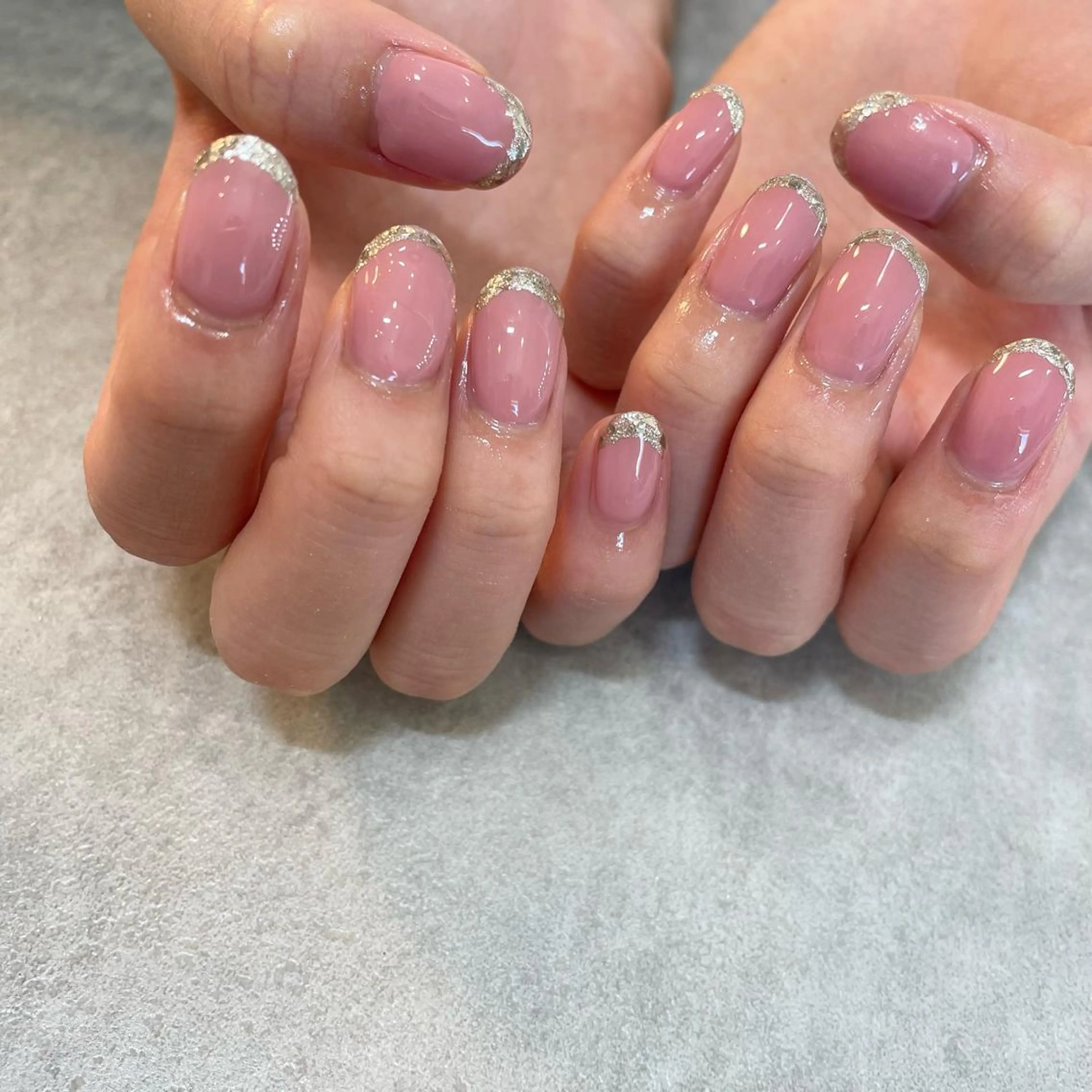 ネイル フレンチネイル ガラスフレンチ Nail Salon Gummi.のネイルデザイン