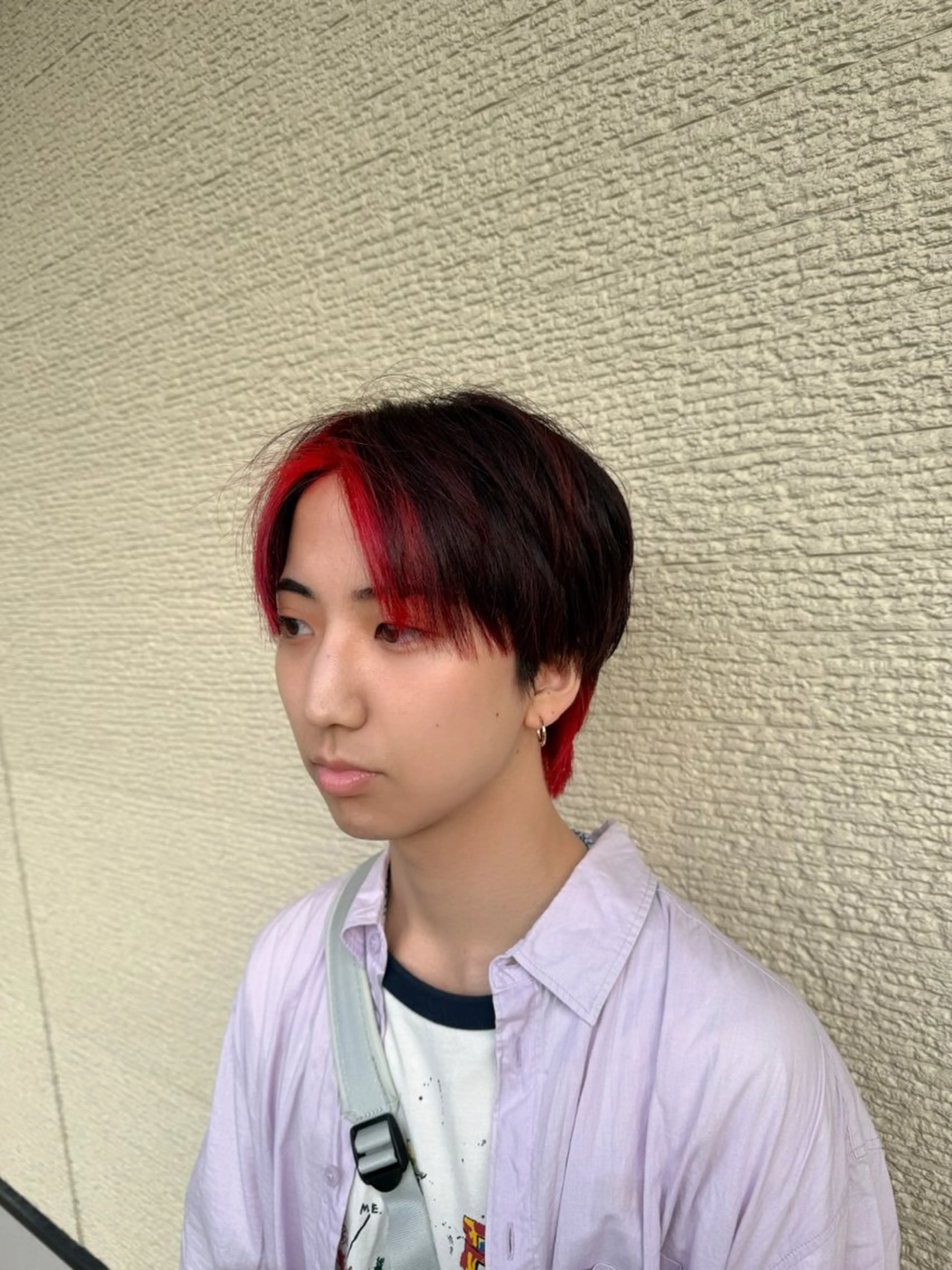 ショート メンズ ミストバング カット ヘアカラー トリートメント デザインカラー/ 推しの配色　肥後のヘアスタイル