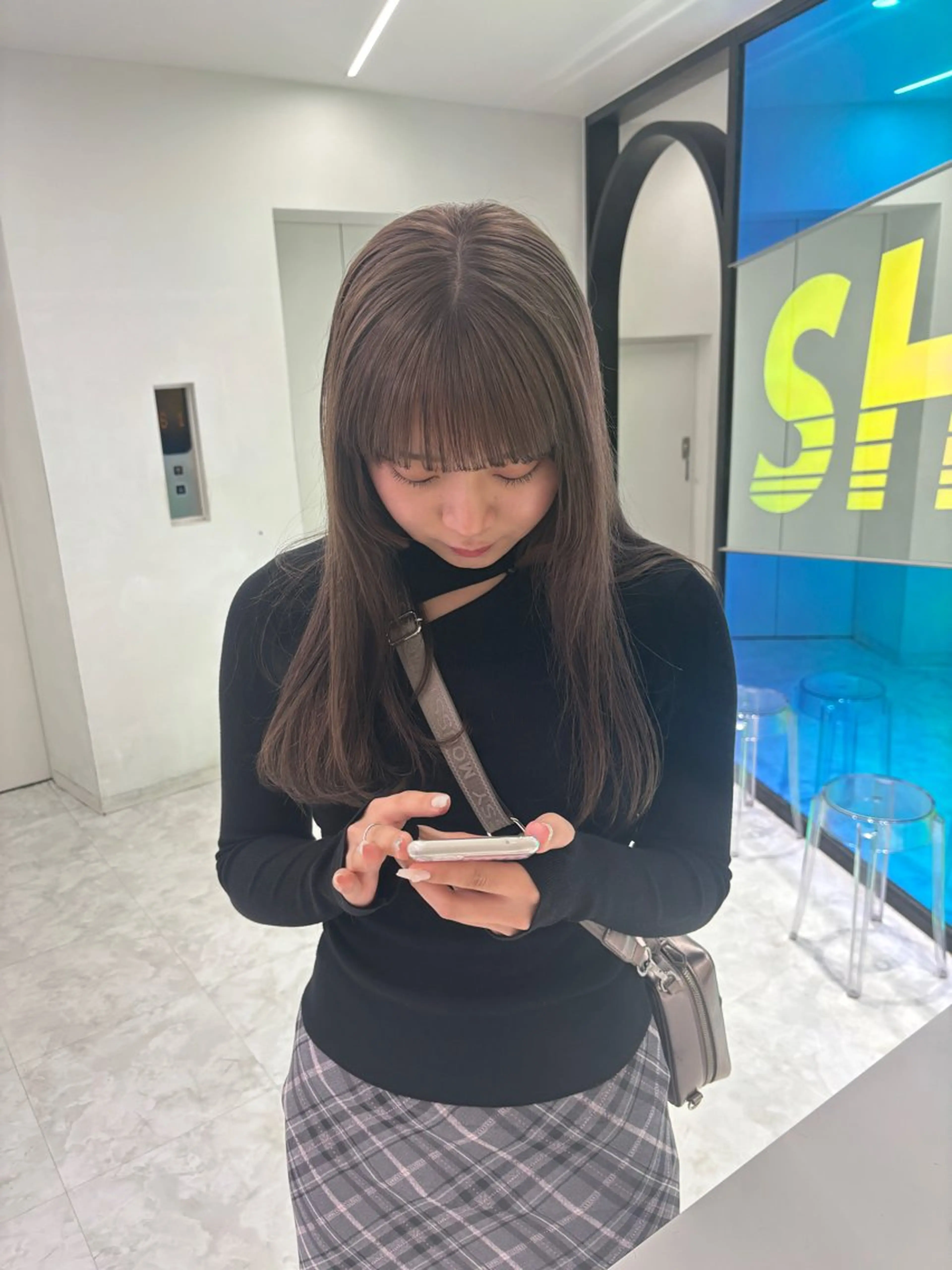 ロング カラー ヘアカラー トリートメント 💖ミルクティー💖 あかり💖のヘアスタイル