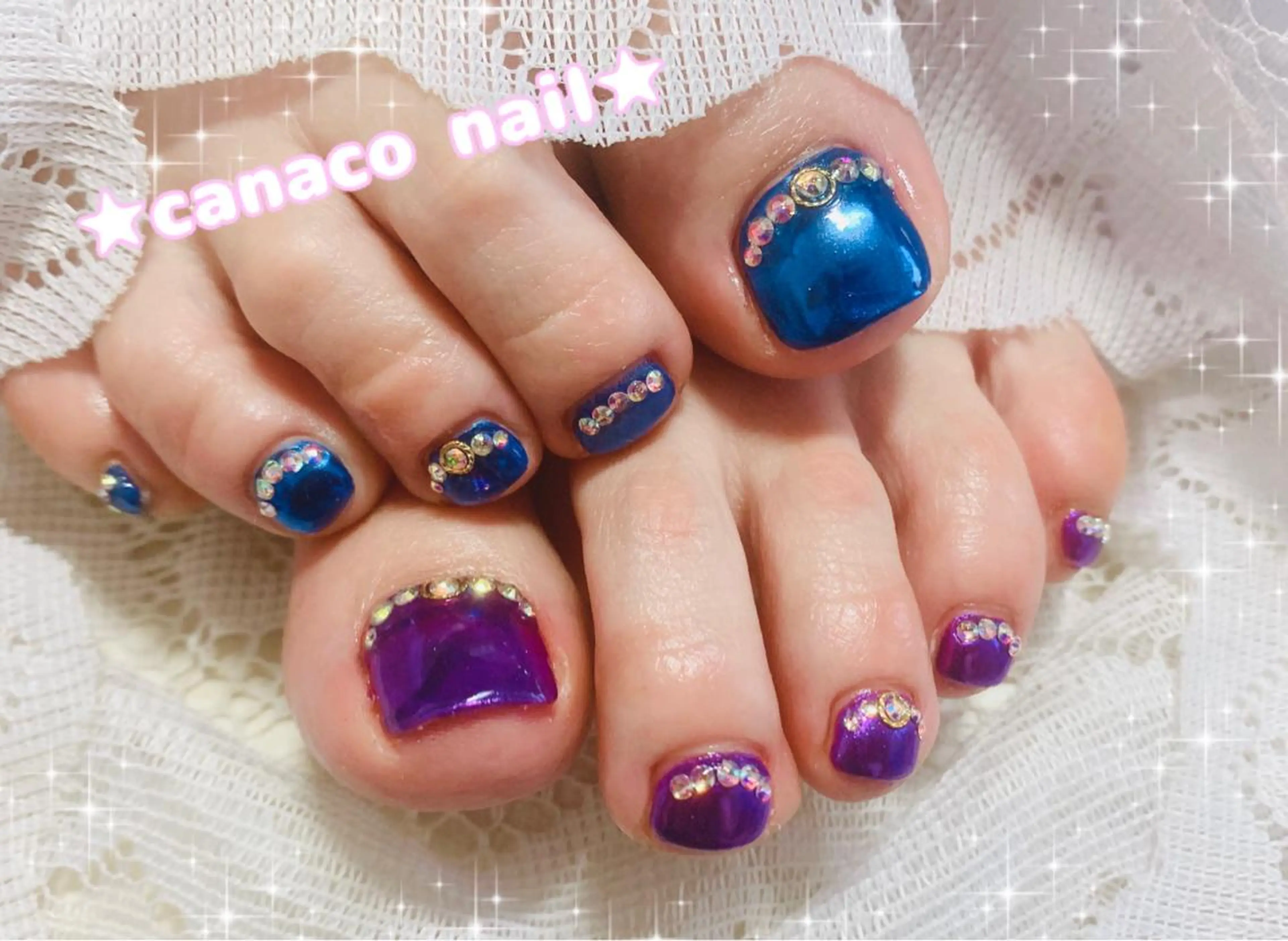 ネイル アートネイル フットネイル ジェルネイル パラジェル ストーンネイル Felice所属・ベテランネイル cnc  nailのネイルデザイン