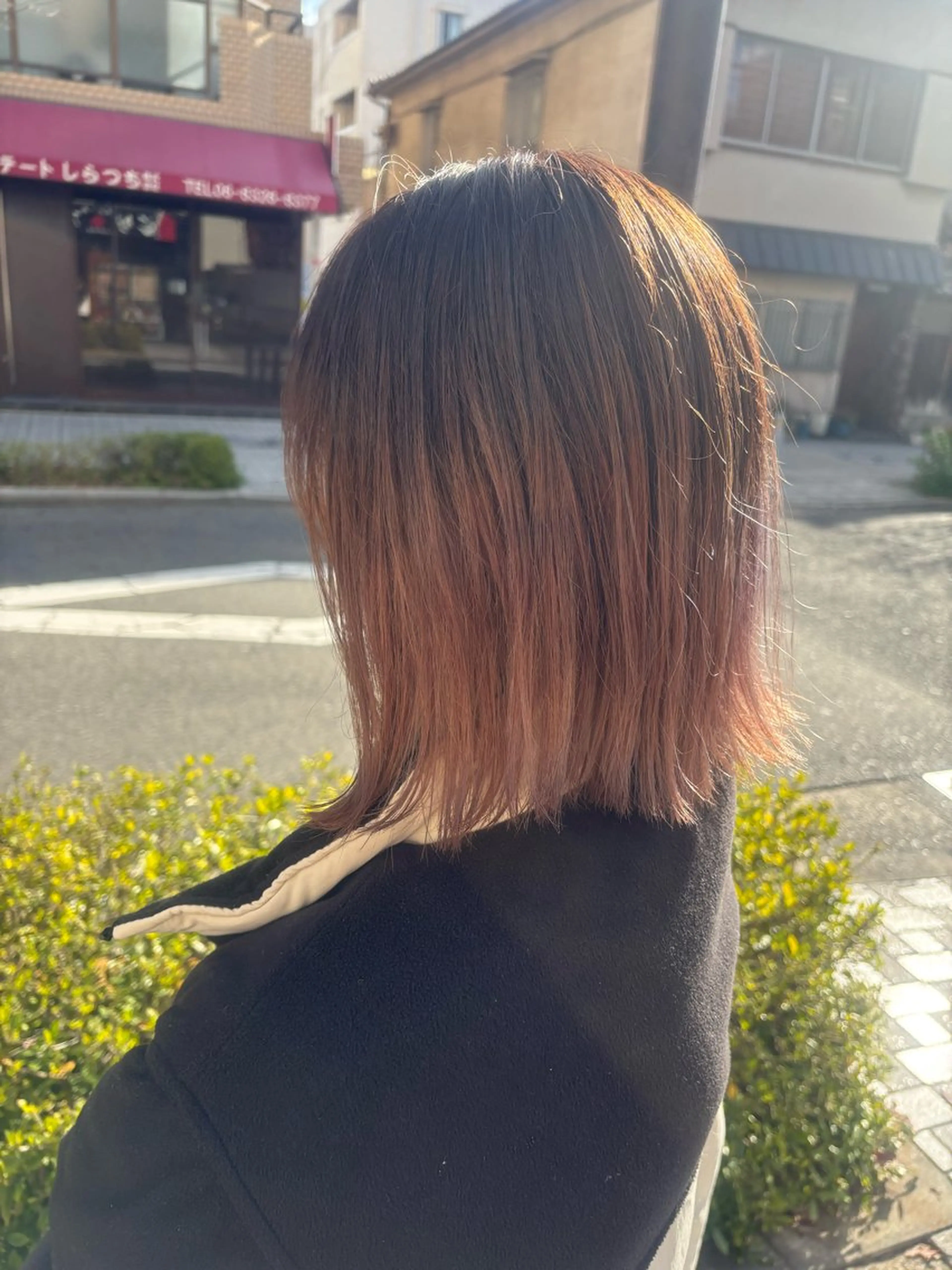 ショート カラー グラデーションカラー ピンクカラー カット ヘアカラー トリートメント 西村 弘輝 パーマ/艶髪カラーのヘアスタイル