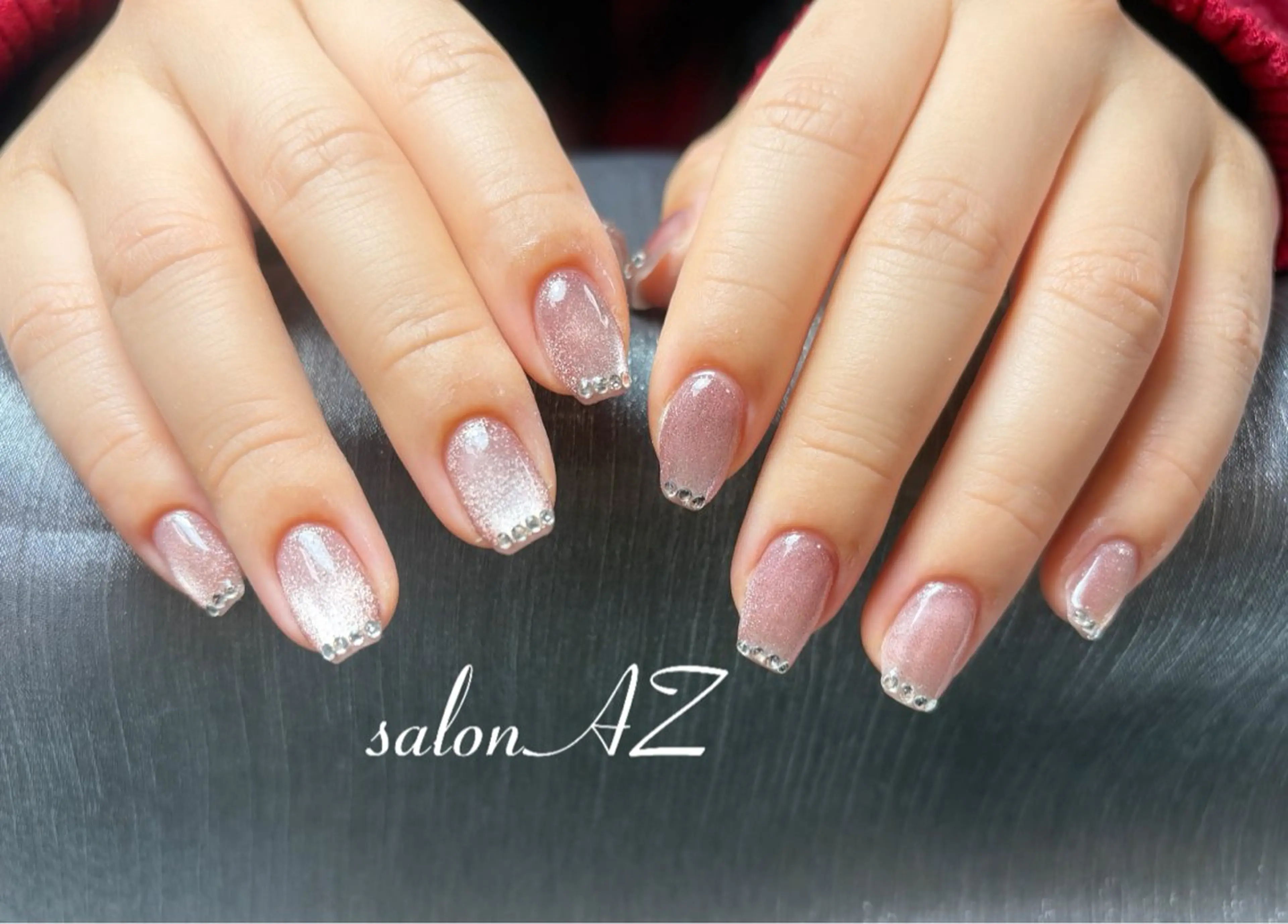 ネイル 長さ出し フットネイル フレンチネイル マグネットネイル ニュアンスネイル salon AZのネイルデザイン