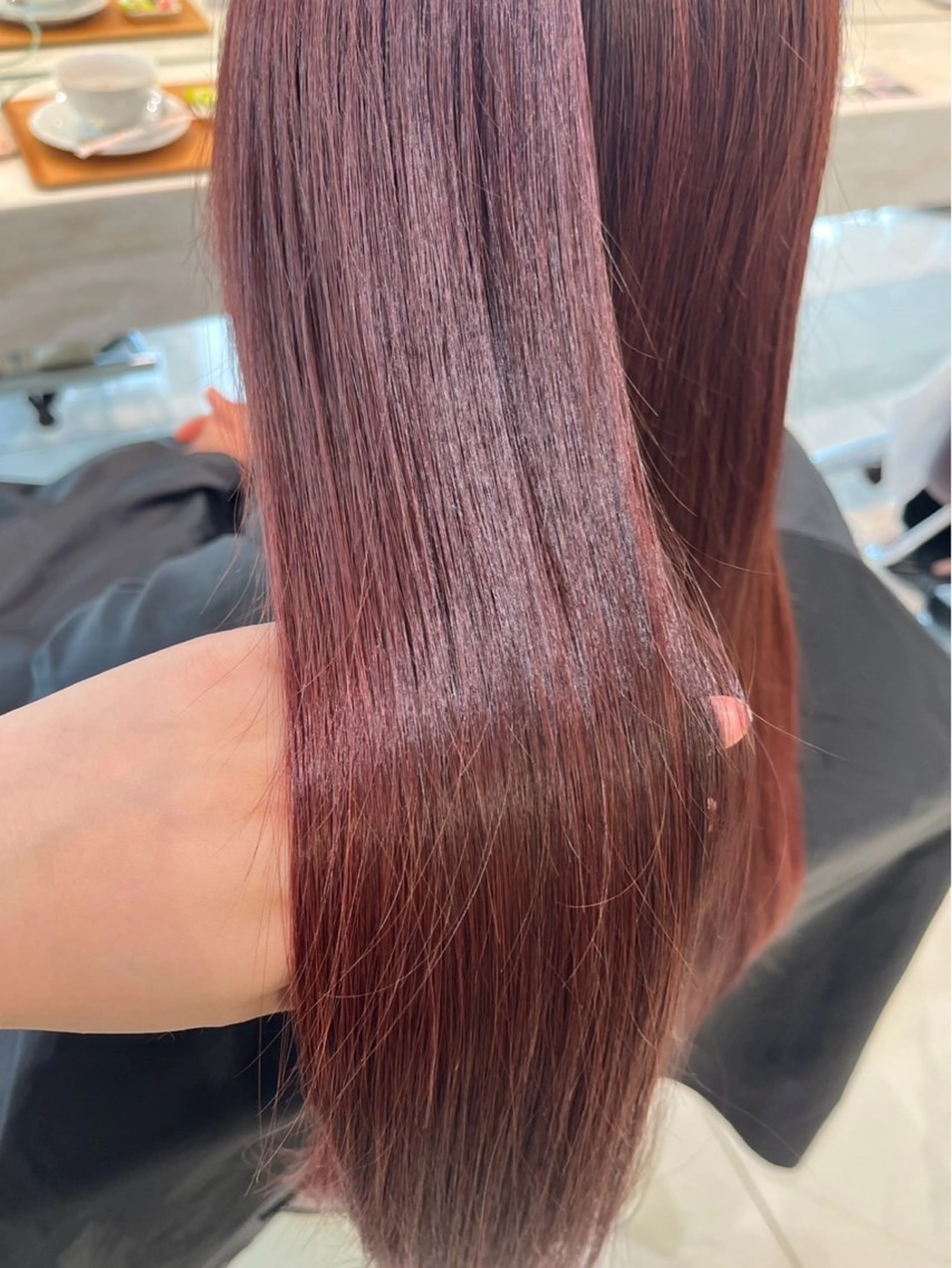 ロング カラー ブリーチ ブリーチなしカラー 艶カラー/縮毛矯正/ ブリーチカラー/みなのヘアスタイル