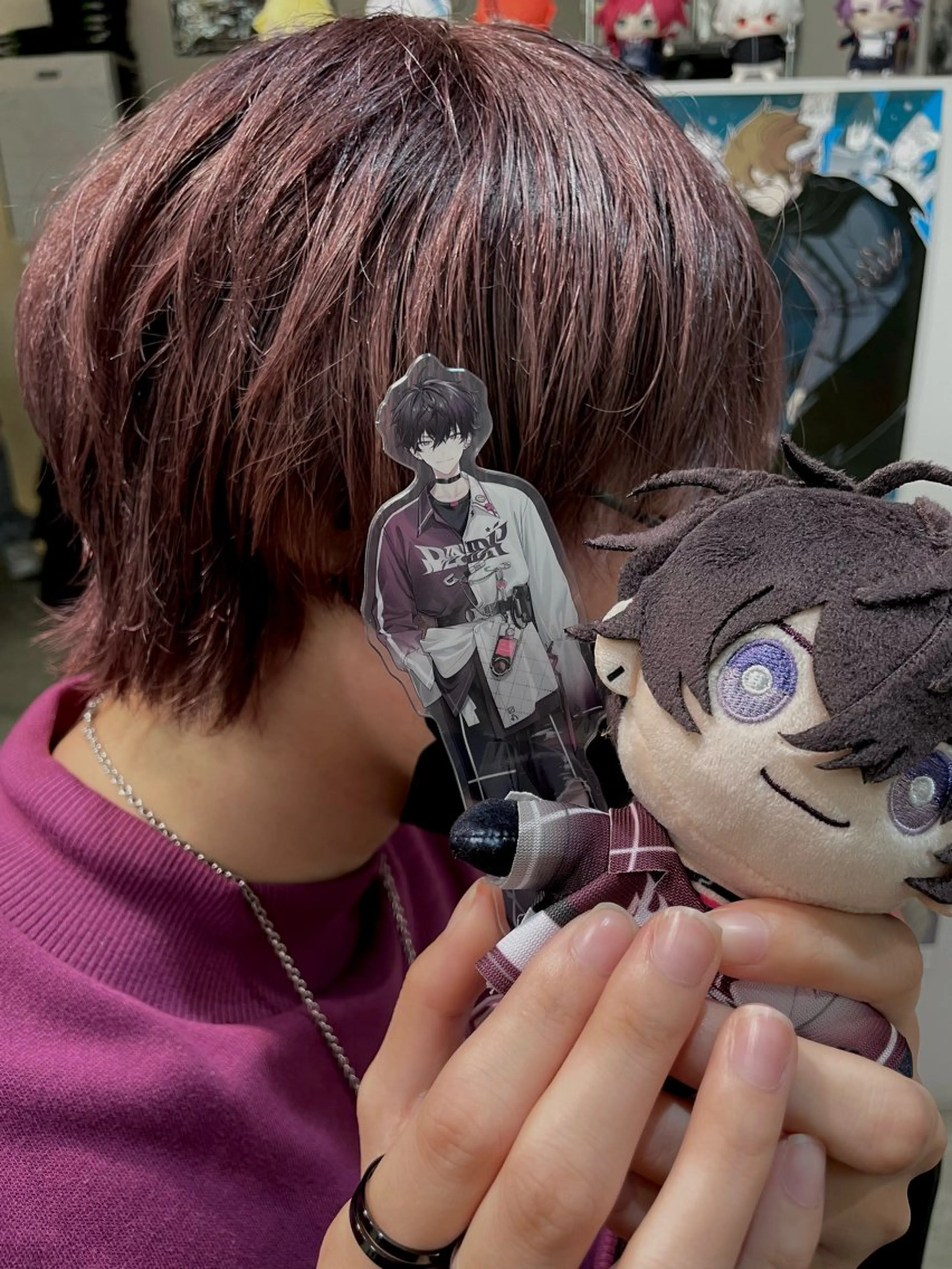 ロング カラー ブラウンカラー ラベンダーカラー パープルカラー ヘアカラー トリートメント インナーカラー/推し ウルフ/アニメカラーのヘアスタイル