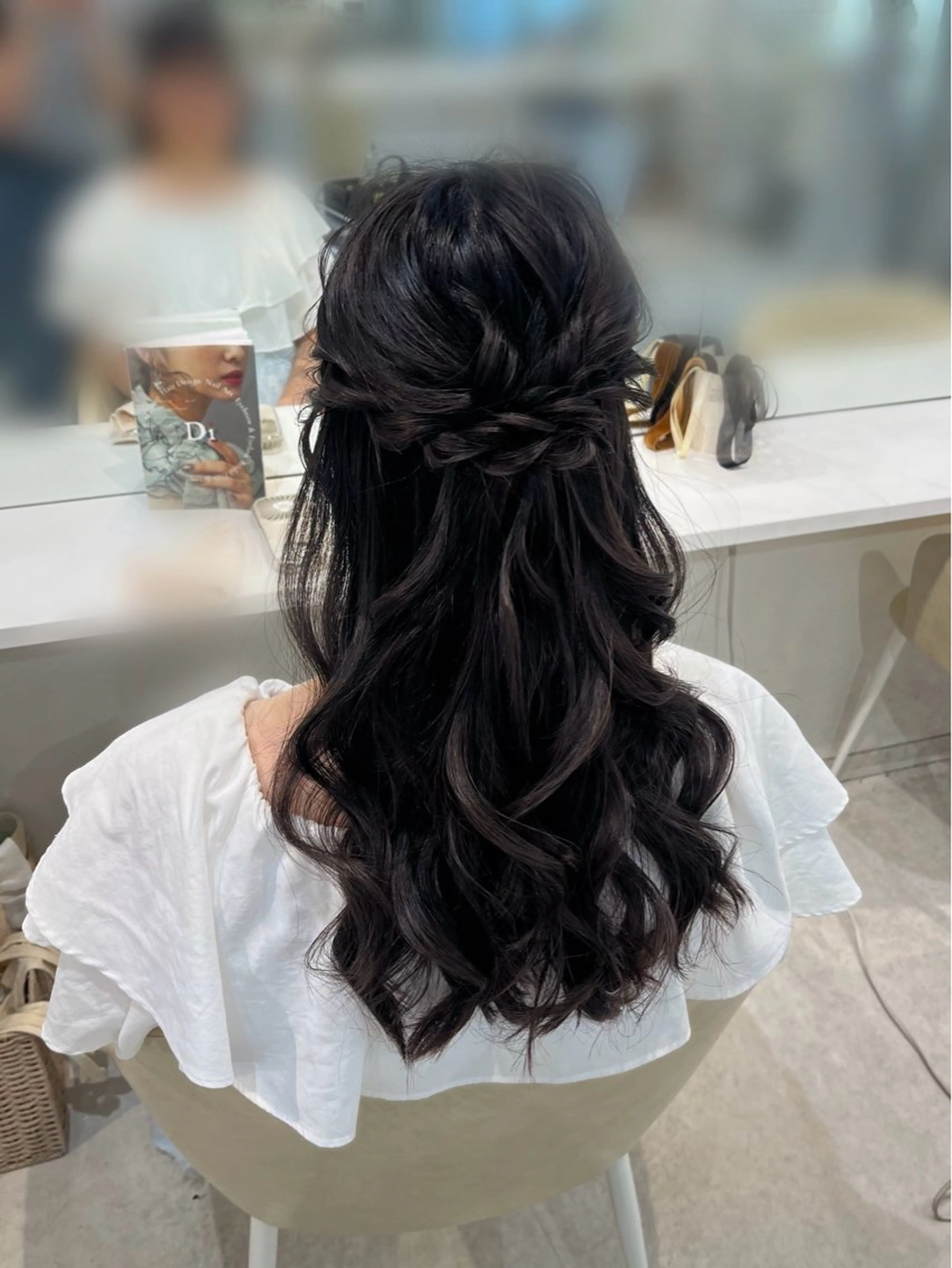 ロング ヘアアレンジ ハーフアップ Dityca...tia所属・りん/ 無料ヘアセットのヘアスタイル