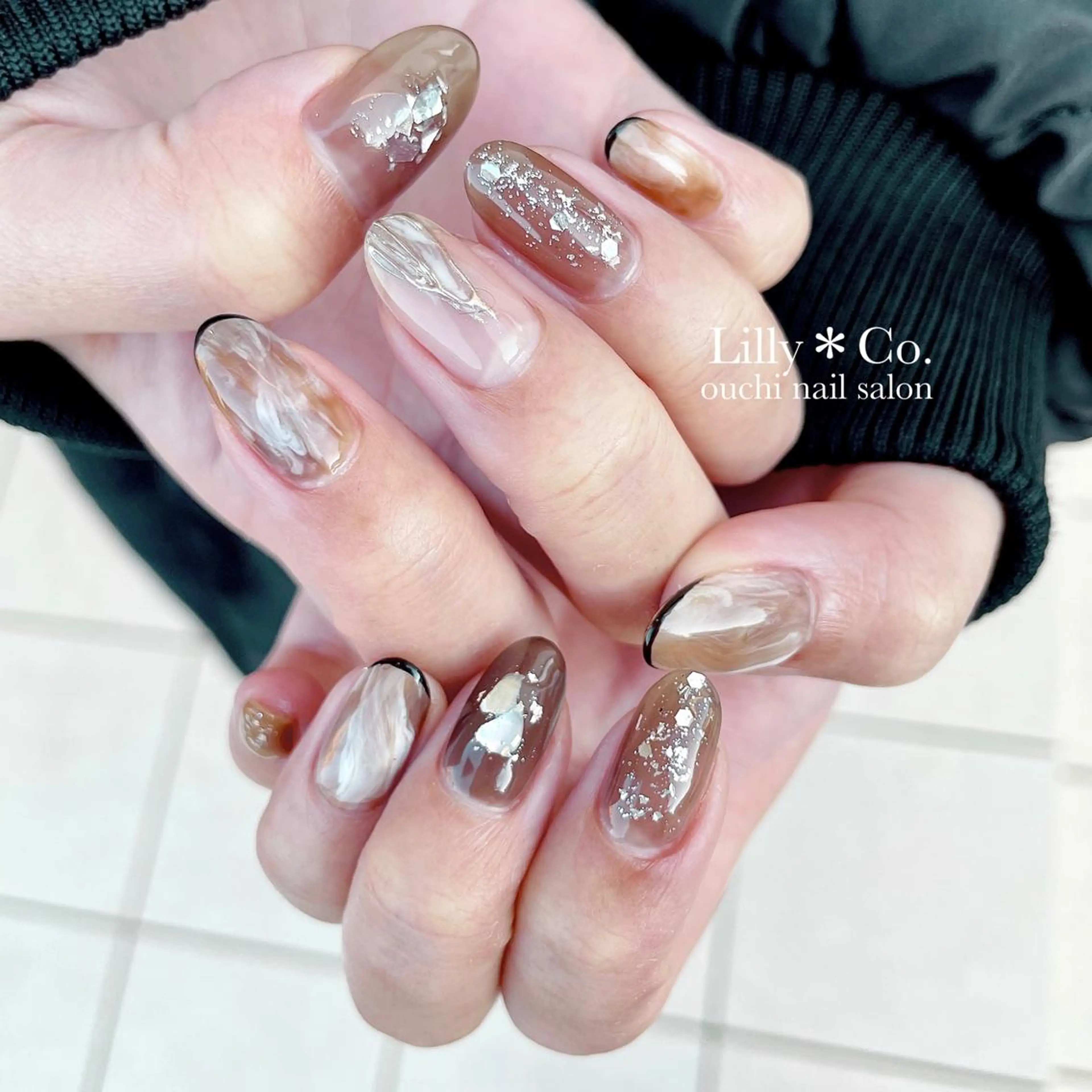 ネイル ニュアンスネイル ハンドネイル ハンドケア Lilly Co.のネイルデザイン