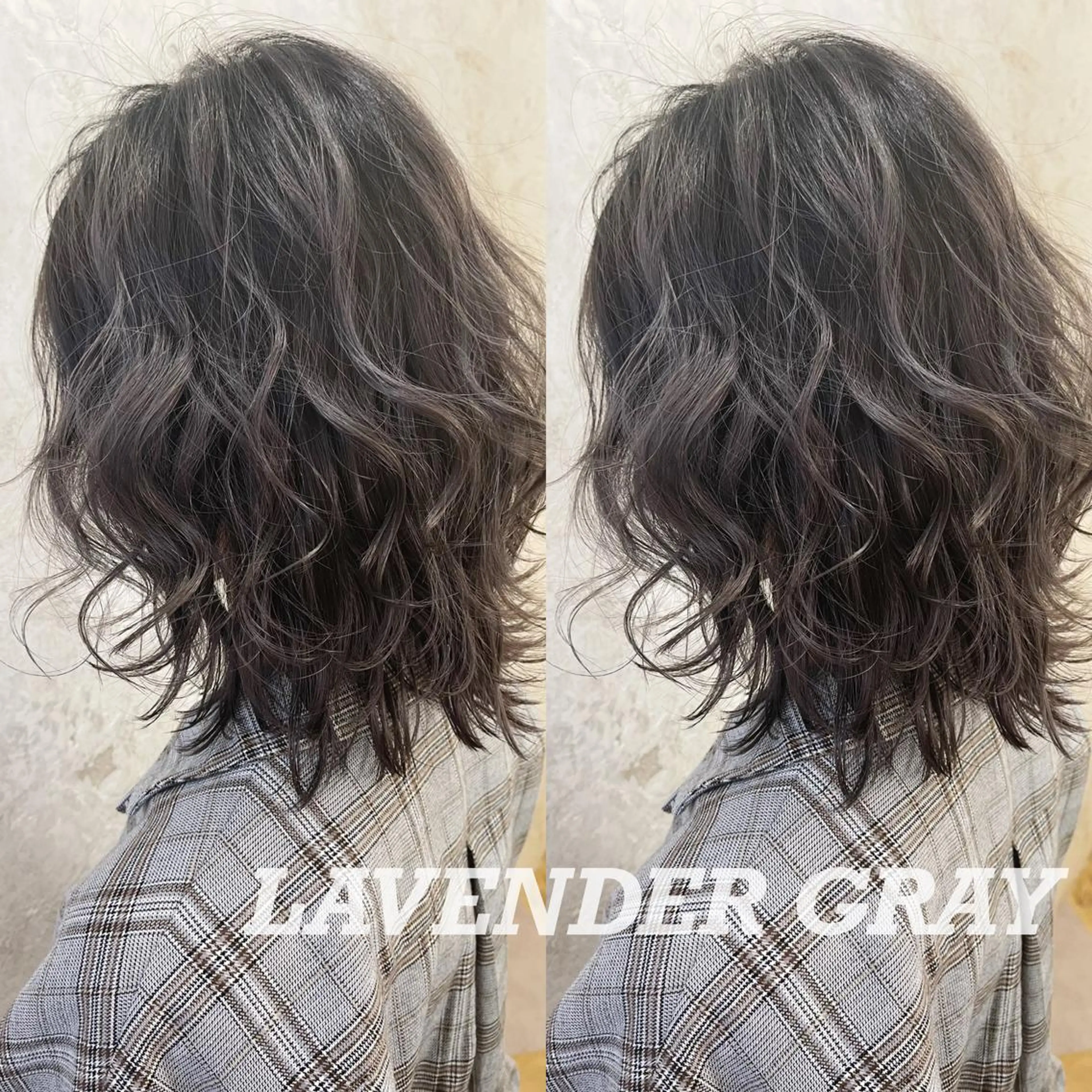 ミディアム カラー グレージュ ラベンダーカラー ラベンダーグレージュ ラベンダーグレー youres  hair所属・佐々木 裕一のヘアスタイル