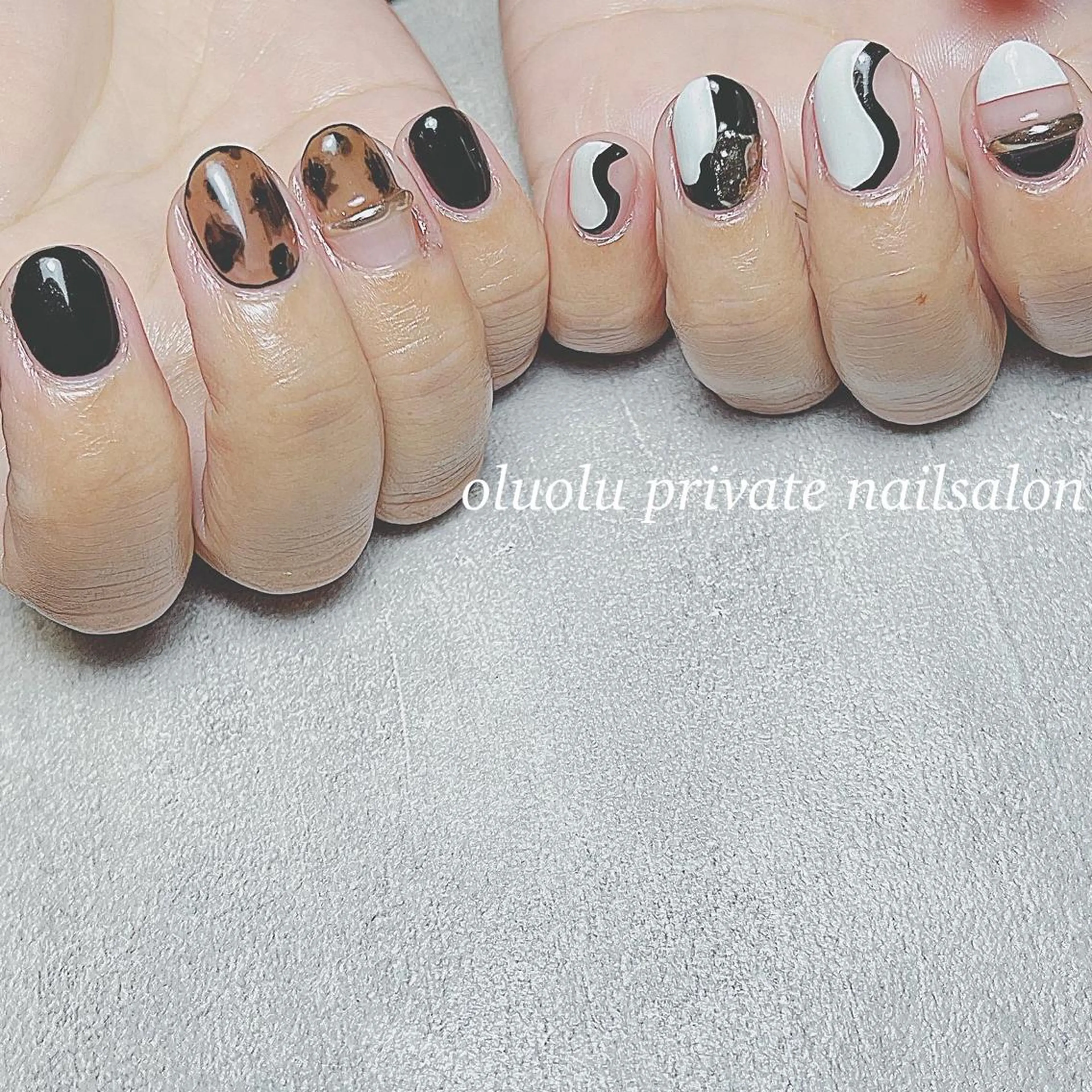 ネイル アートネイル フットネイル ジェルネイル 持ち込み ニュアンスネイル ハンドネイル 大村 紬華のネイルデザイン