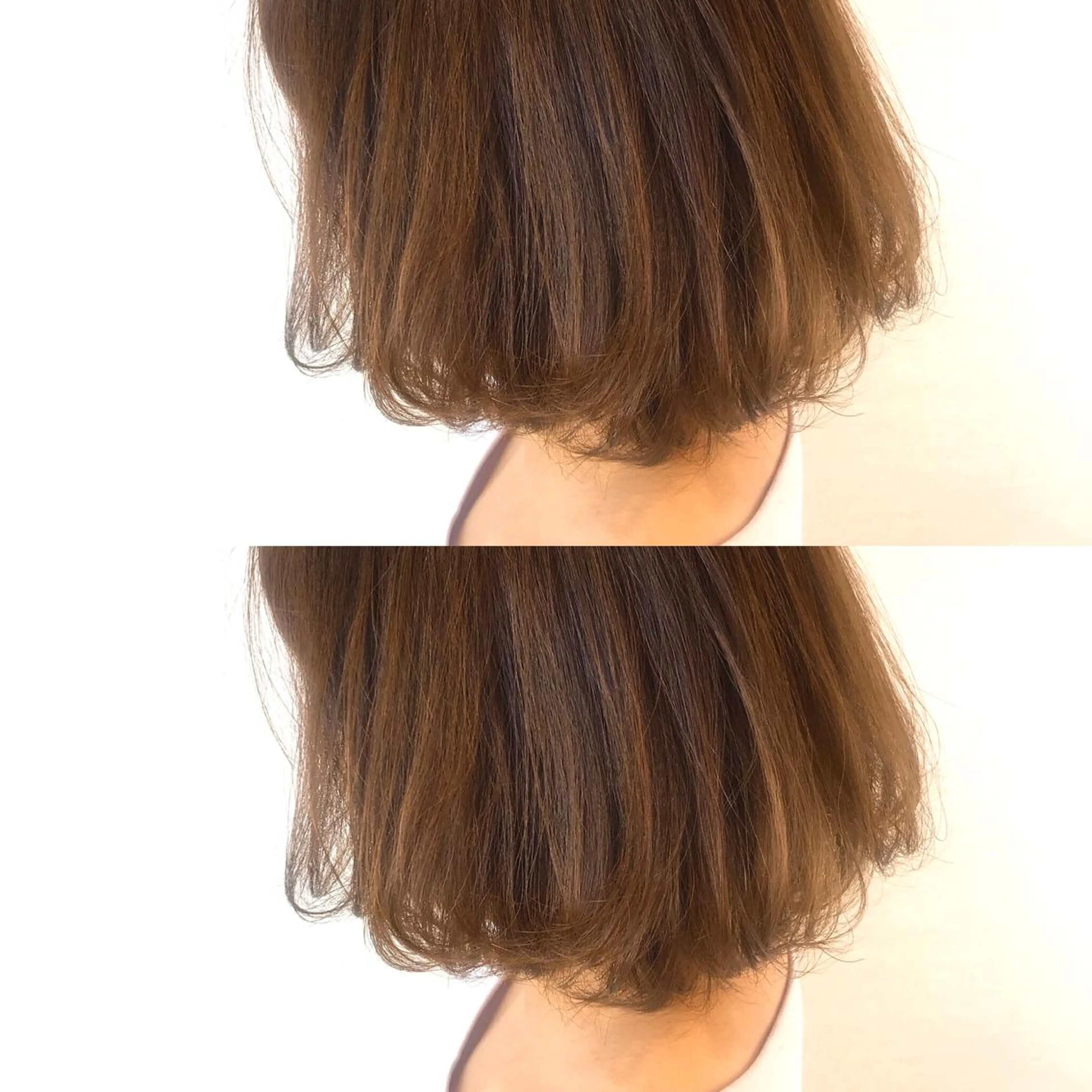 ショート カラー ベージュカラー ボブ 韓国レイヤーカット/ ダブルカラーのヘアスタイル