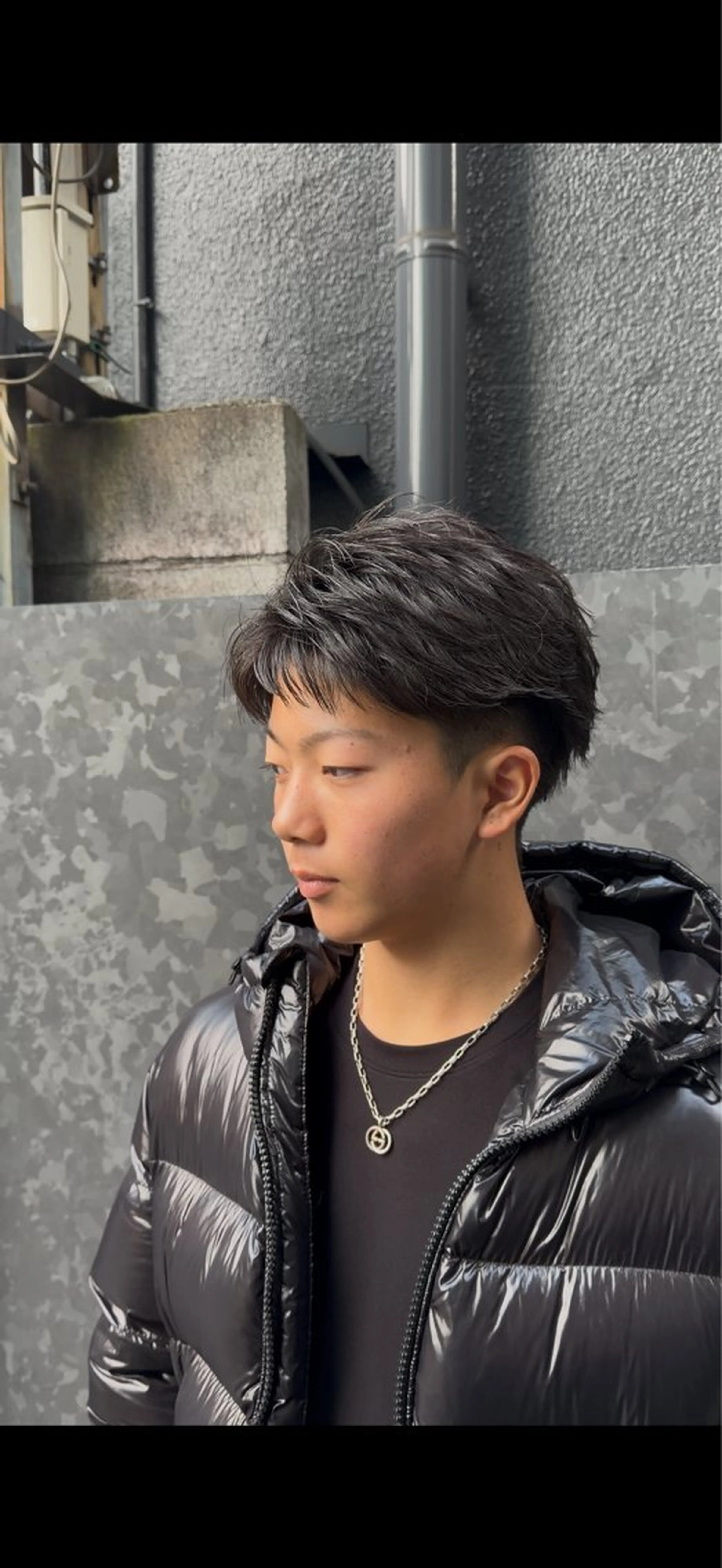 パーマ メンズ カット パーマ 梅田/メンズパーマ /短髪/田中崇奨のヘアスタイル