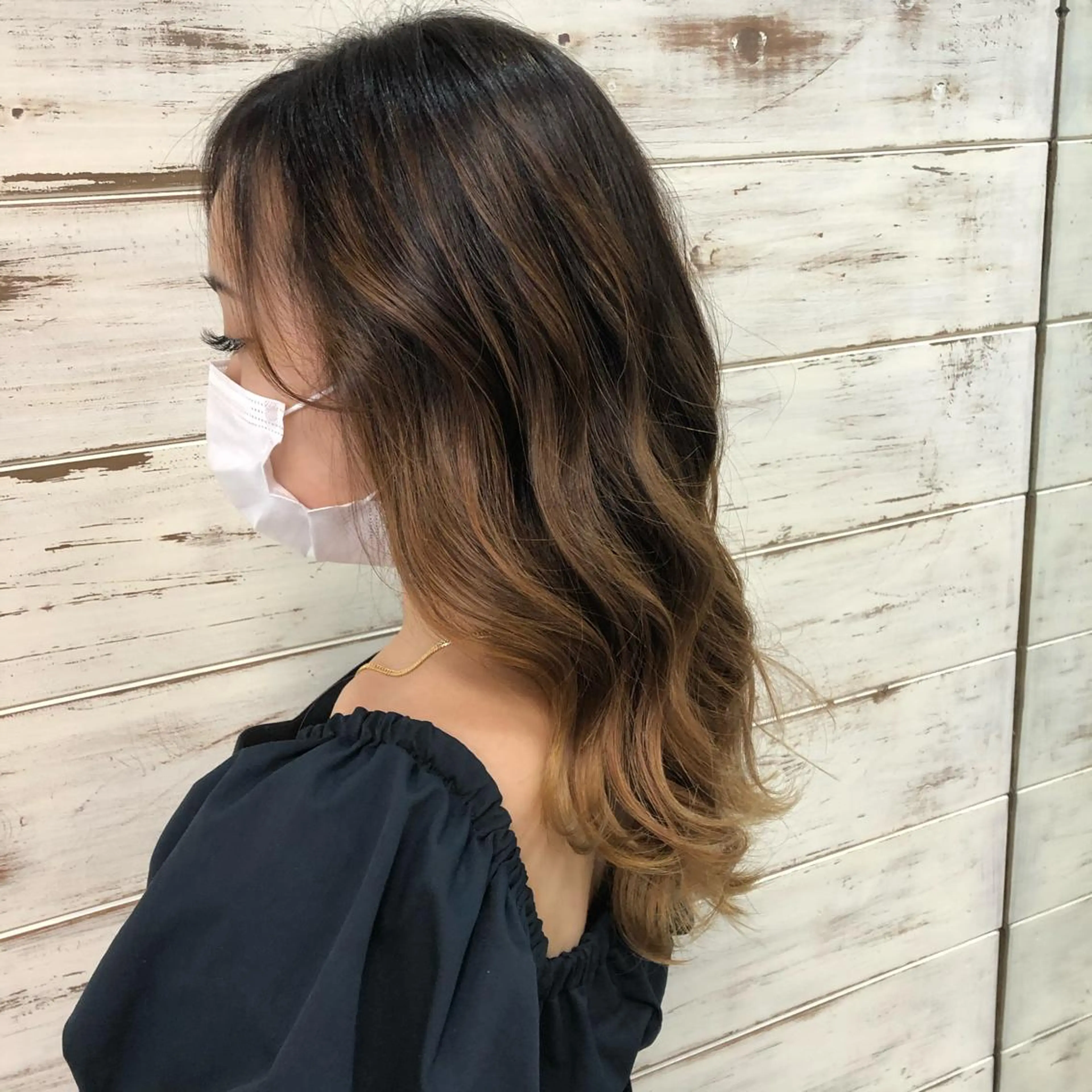 セミロング ヘアカラー トリートメント 高橋 みく/ minim 暖色のヘアスタイル