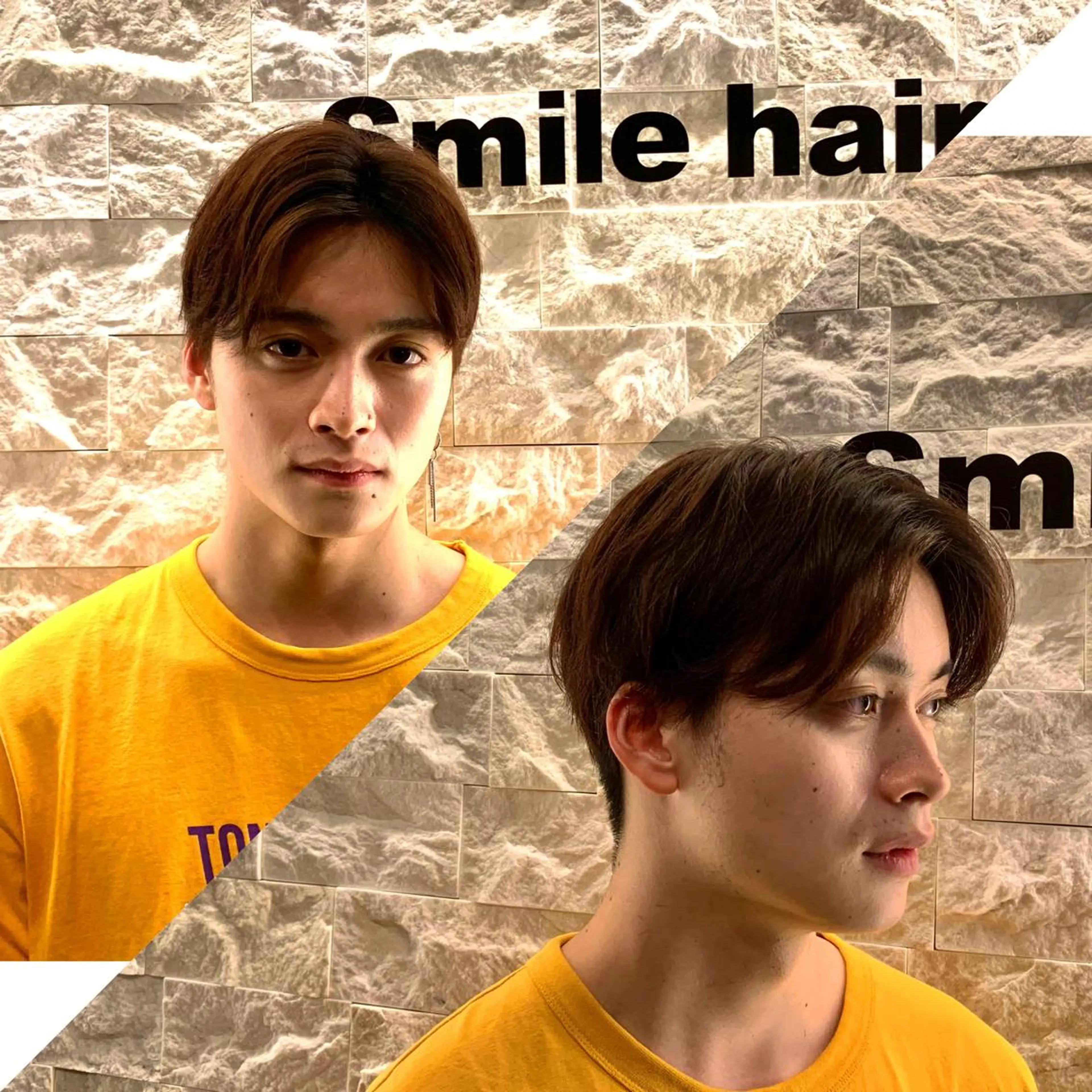 ショート ヘアアレンジ メンズ センターパート 福留 叶太のヘアスタイル