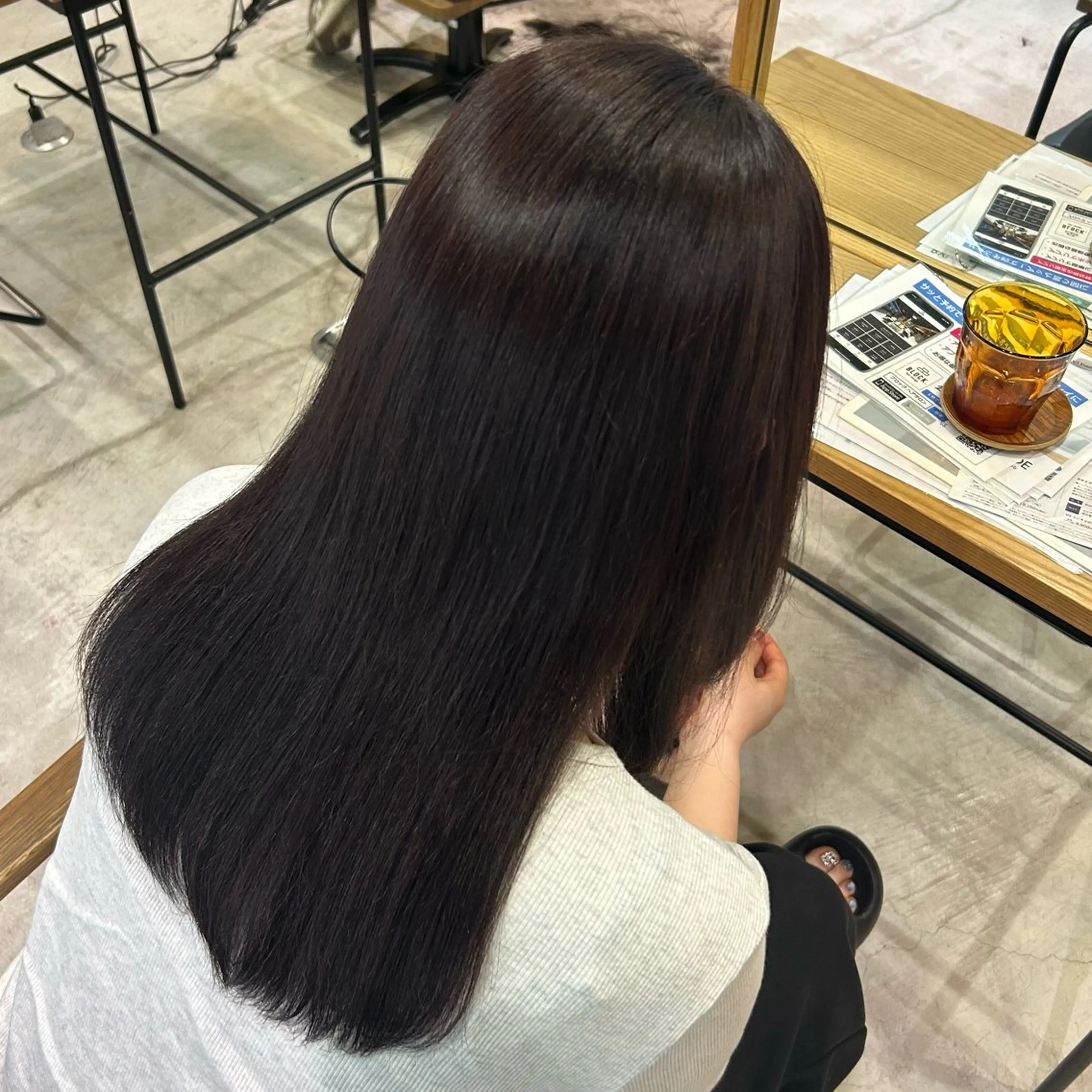 ロング カラー ヘアカラー ✨ハイトーン/暗髪/ ハイライト/松岡✨のヘアスタイル