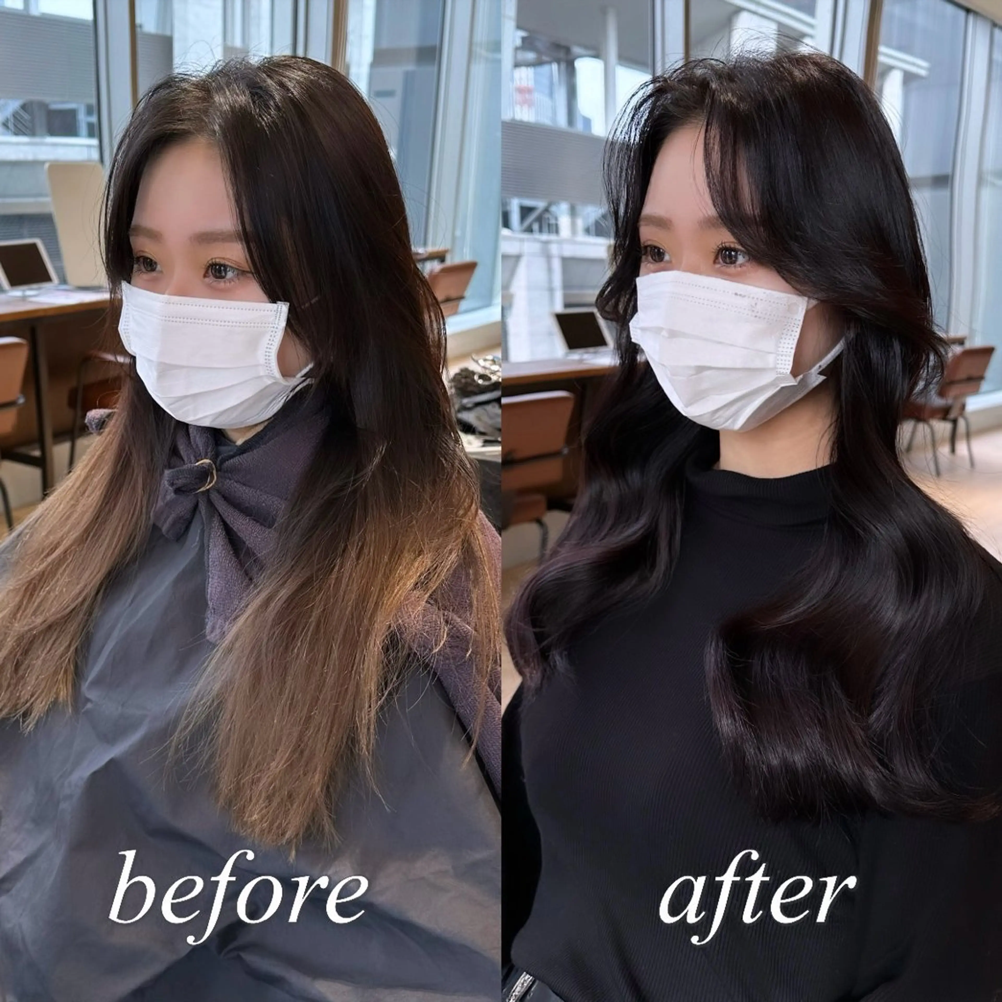 似合わせカット✂️＋艶カラー🩶＋AFLOATオリジナルトリートメント⭐️の写真