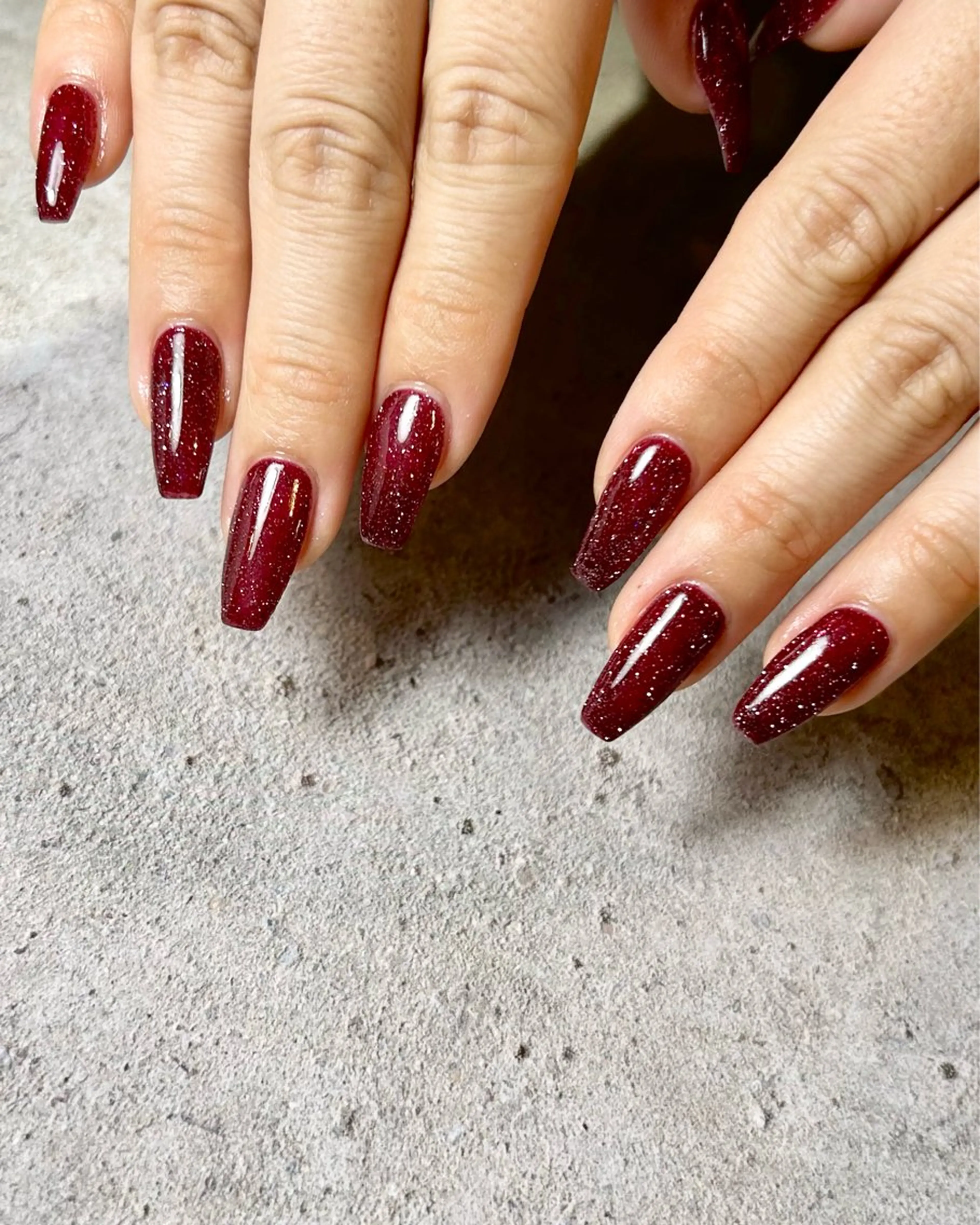 ネイル 赤色 ハンドネイル Reflection marikoのネイルデザイン