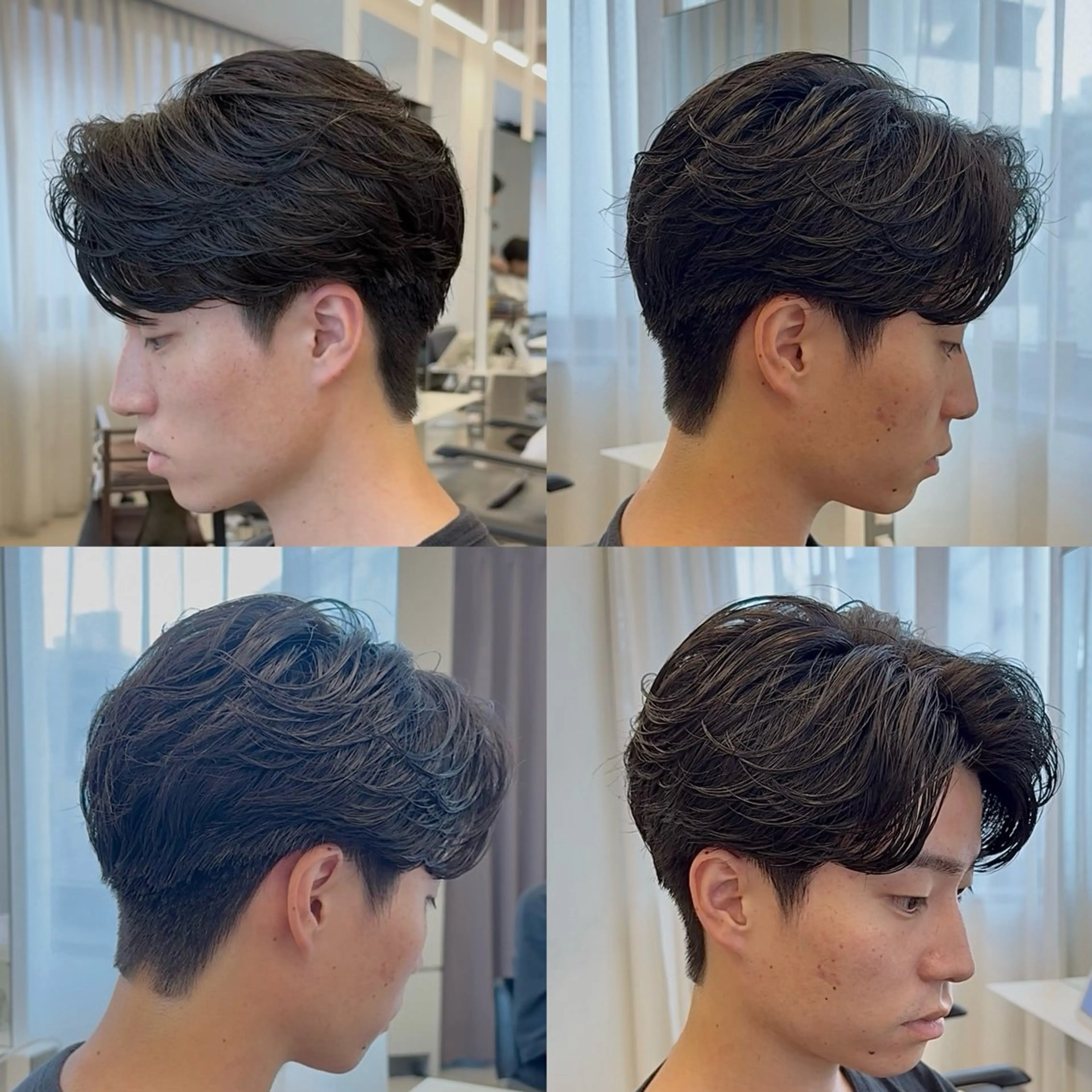 ミディアム ミディアムパーマ CYAN by acoron池袋所属・【池袋/メンズ専門】 センターパート 殿岡のヘアスタイル