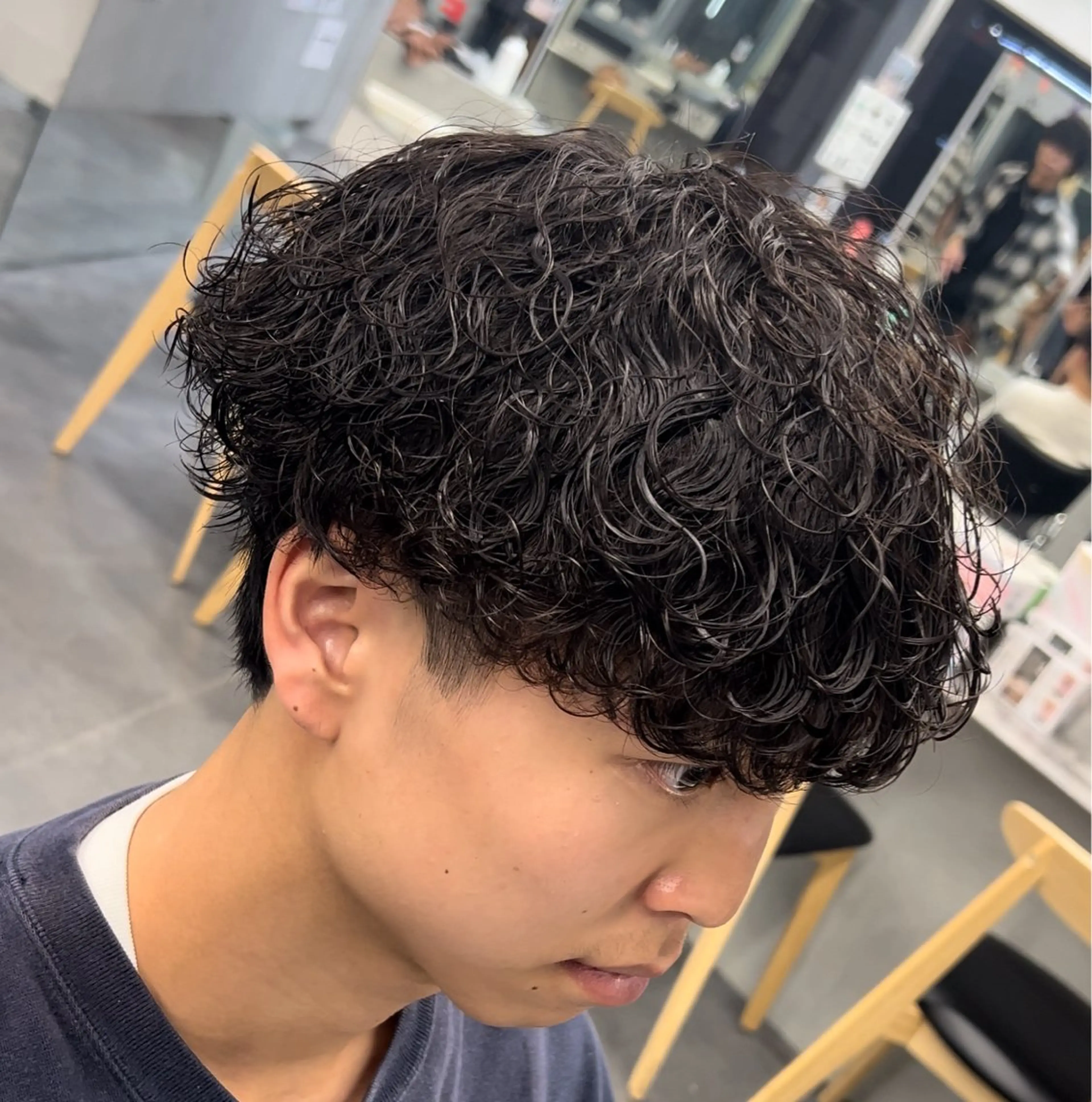 ショート パーマ メンズ 波巻きパーマ 松下 友希 【fifth】のヘアスタイル