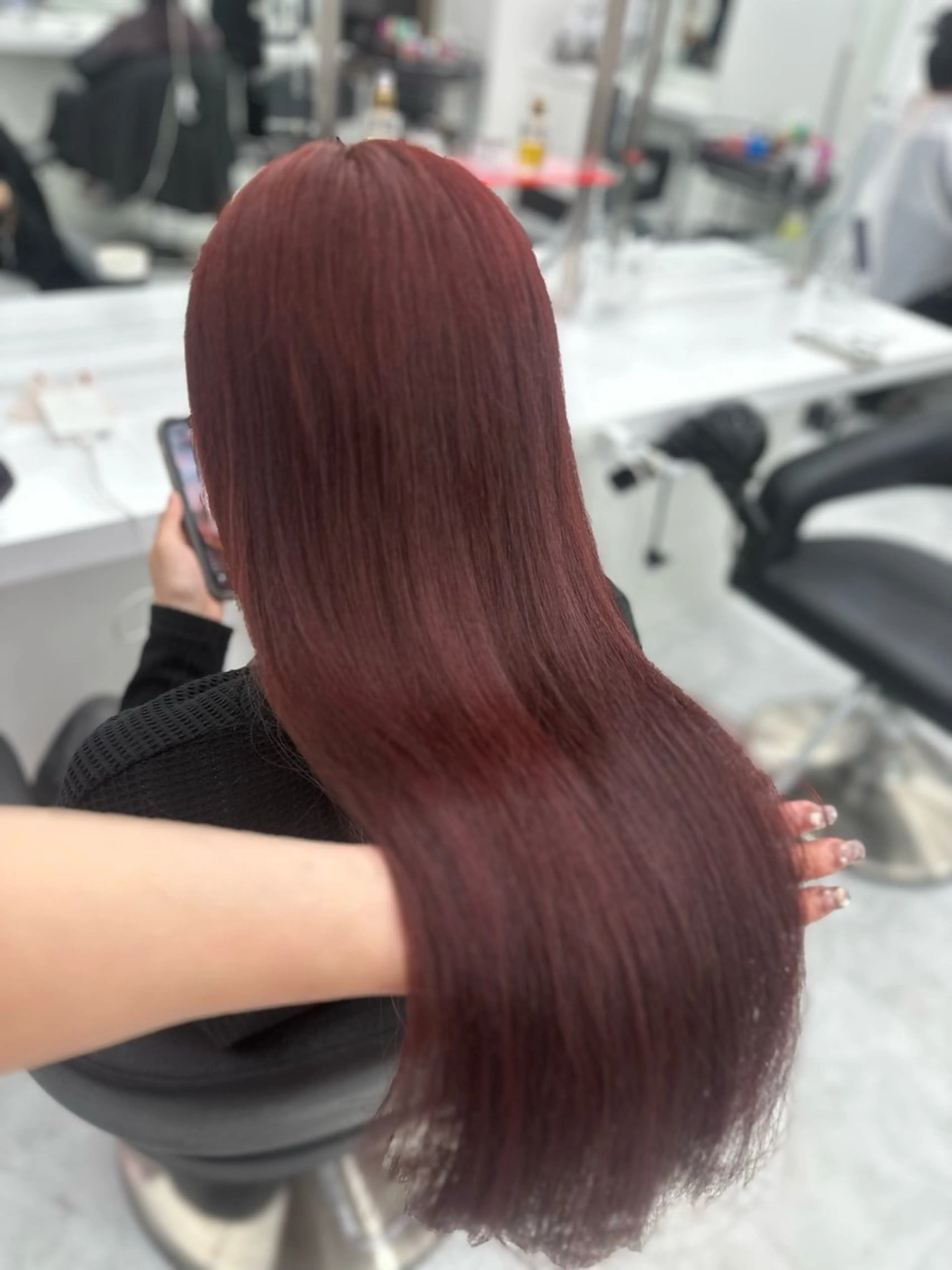 ロング カラー パーマ ヘアアレンジ メンズ キッズ ♥️韓国ヘア レイヤー♥️ゆりのヘアスタイル