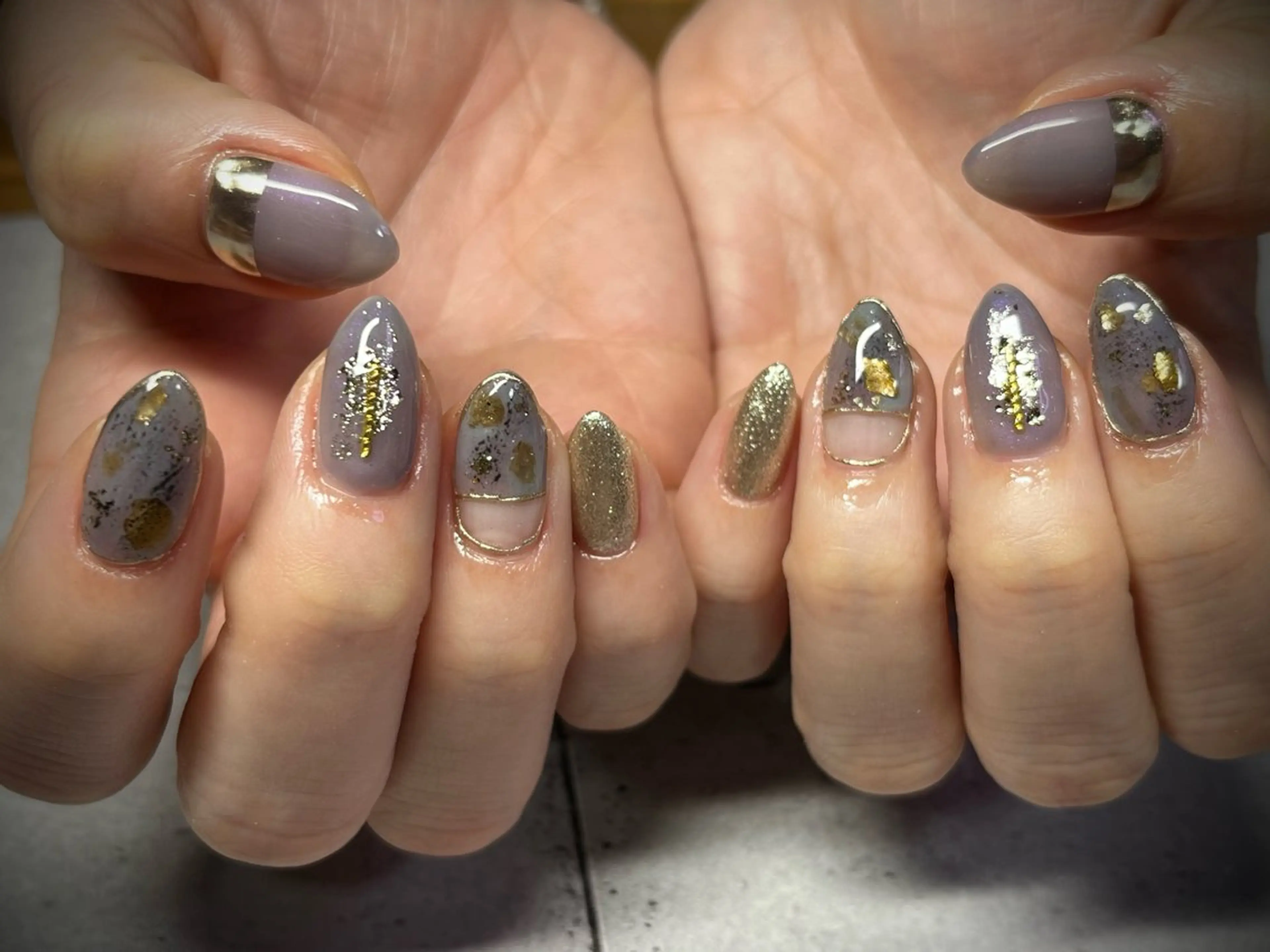 ネイル ニュアンスネイル ハンドネイル まり りぃ〜んのネイルデザイン