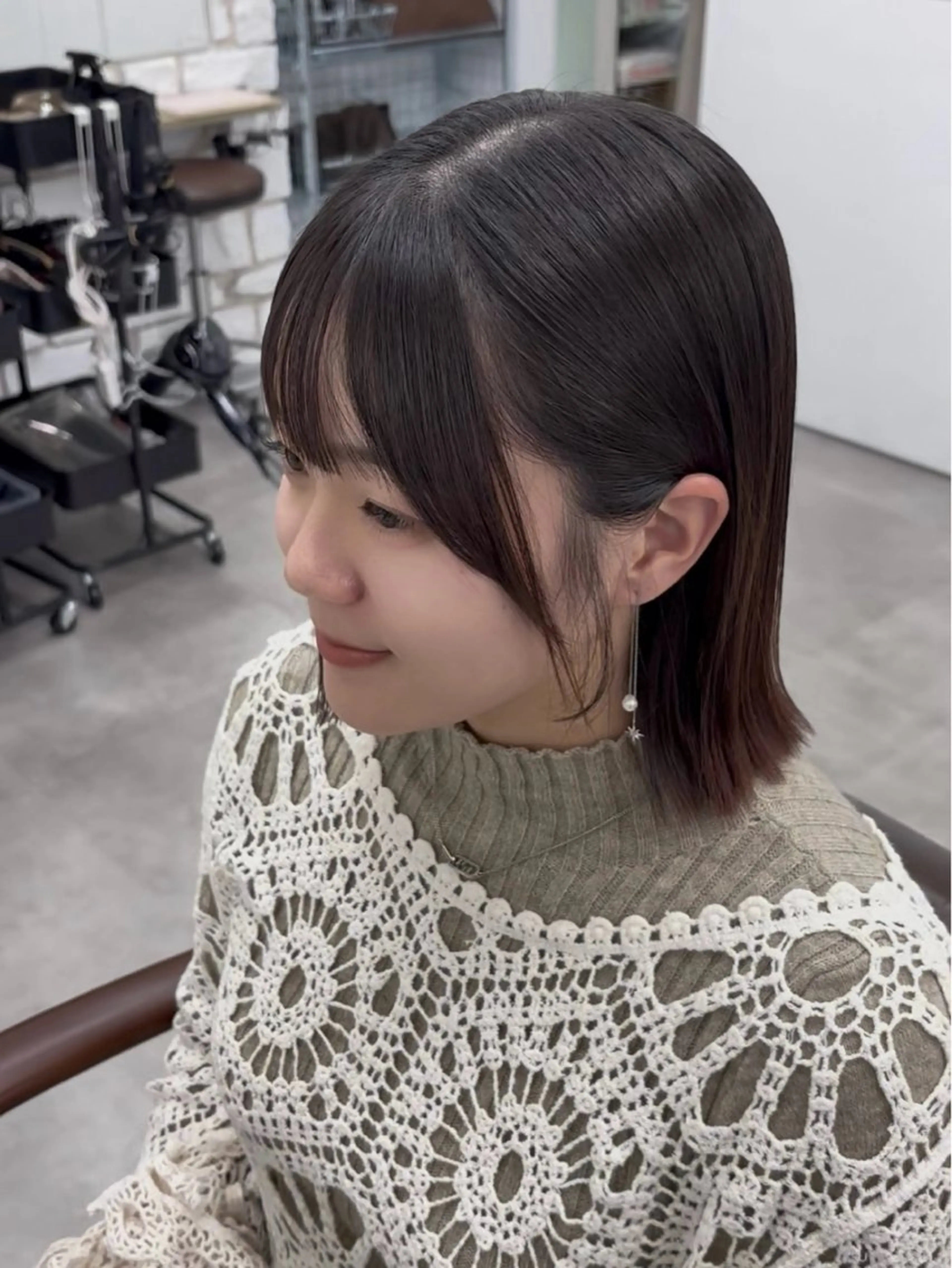 ミディアム カット 縮毛矯正 I see所属・I see/天王寺/ 髪質改善/本田 唯のヘアスタイル